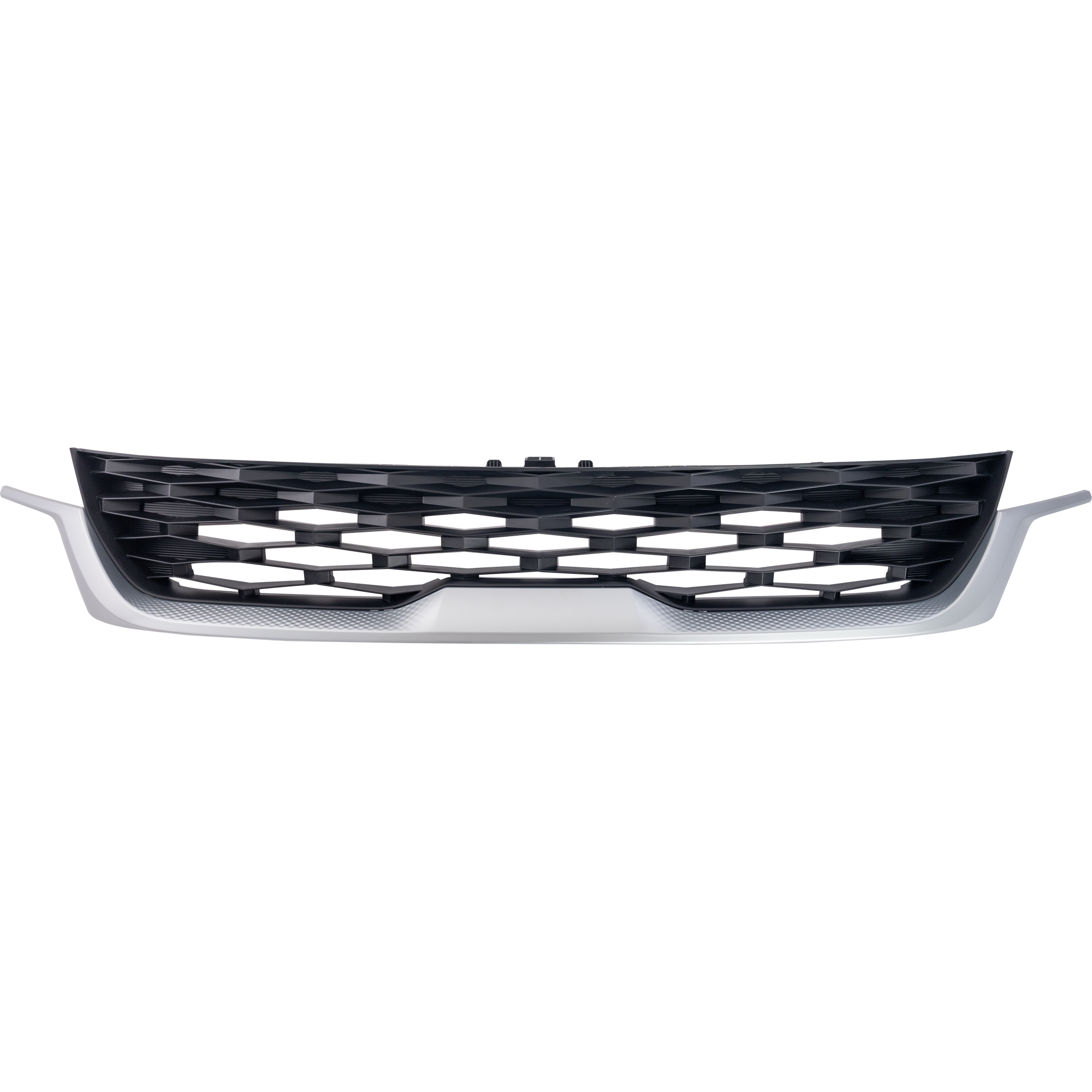 AM SELTOS 21-21 GRILLE COVER Textured Dark Gray w Satin Chrome Molding EX Nightfall S SX Models SKU RK07010041 Partslink KI1200215 OEM 86350Q5310