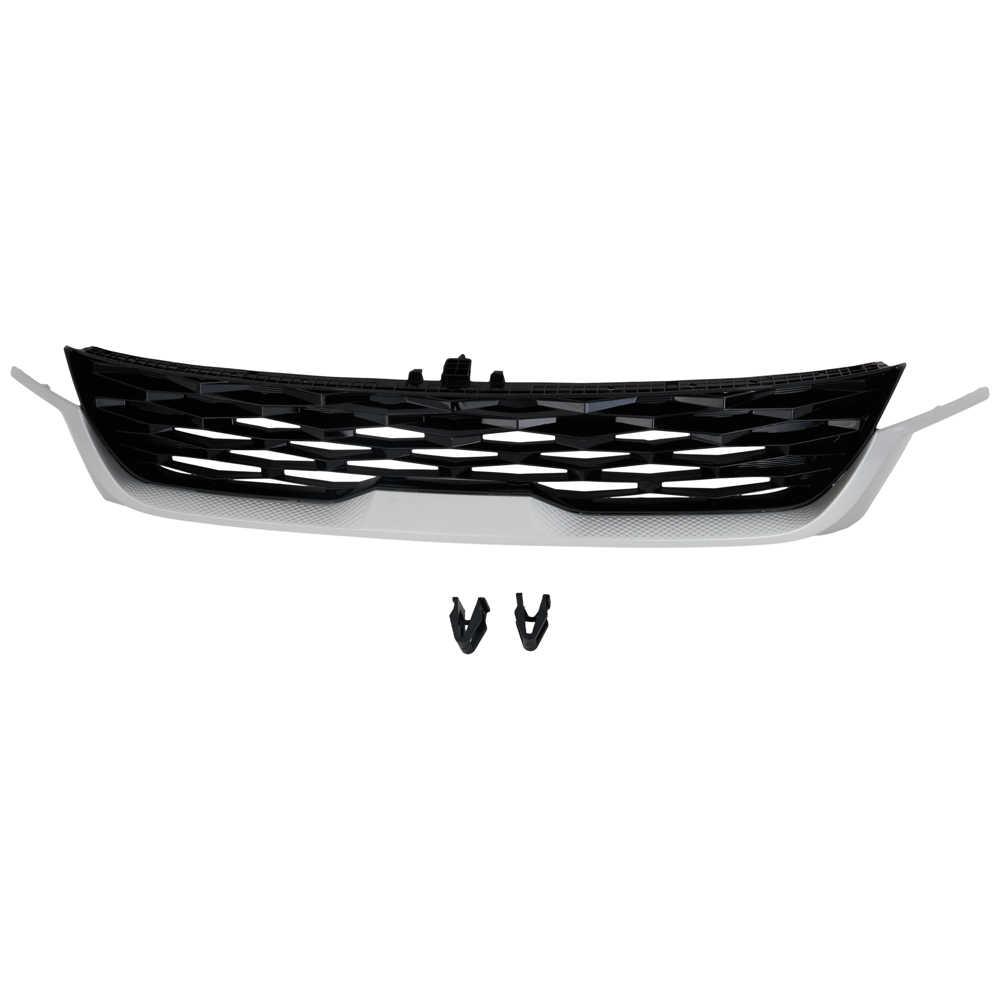 AM SELTOS 22-23 GRILLE ASSEMBLY Gloss Black Shell and Gray Insert EX Nightfall S SX Models SKU RK07010050 Partslink KI1200236 OEM 86350Q5320