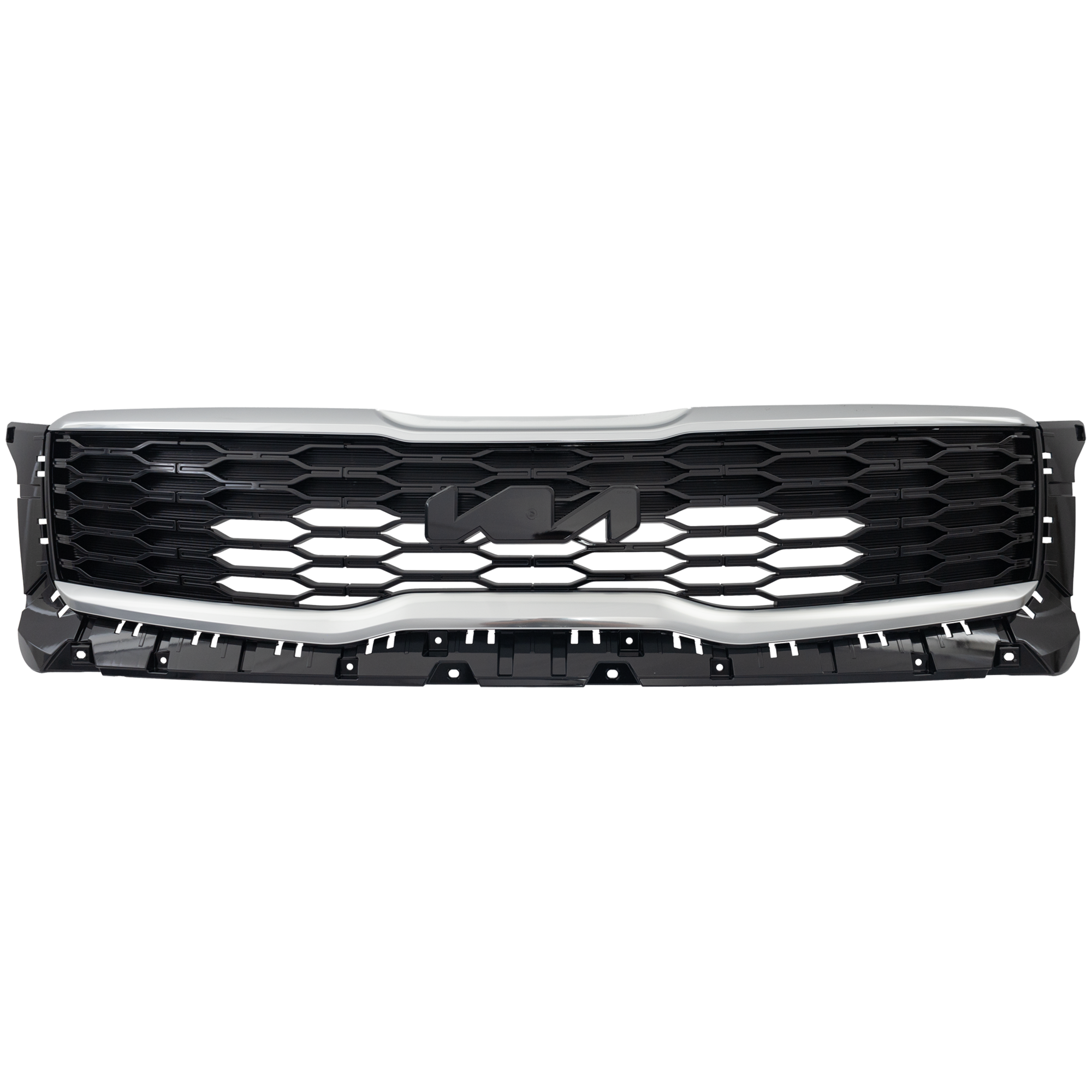 AM TELLURIDE 22-22 GRILLE Painted Black Shell with Chrome Insert LX S Model EX Model w o Night fall Edition Package SKU RK07010053 Partslink KI1200233 OEM 86350S9300