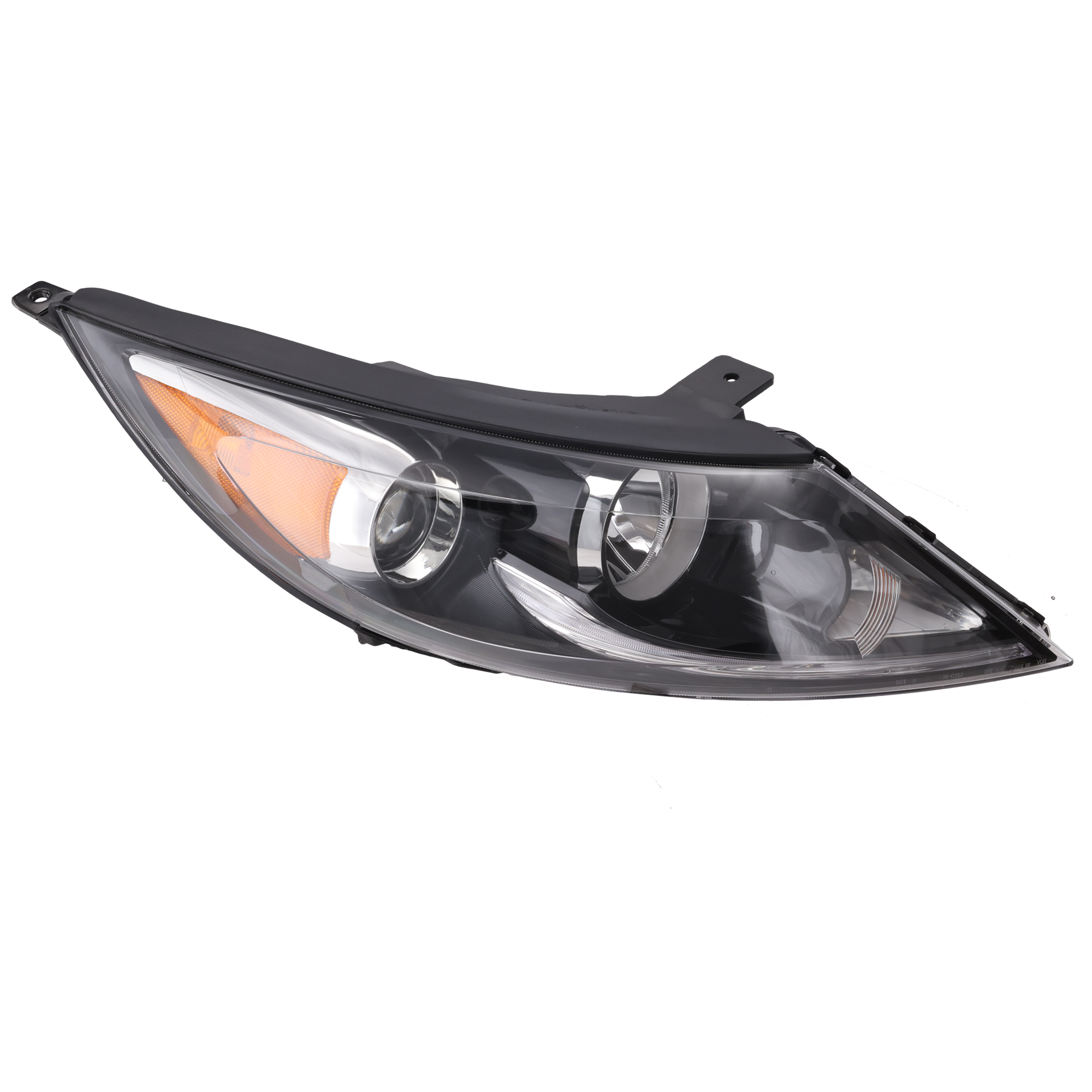 AM SPORTAGE 13-16 HEAD LAMP RH Assembly Halogen w LED Accent Light CAPA SKU RK10010009Q Partslink KI2503177C OEM 921023W710