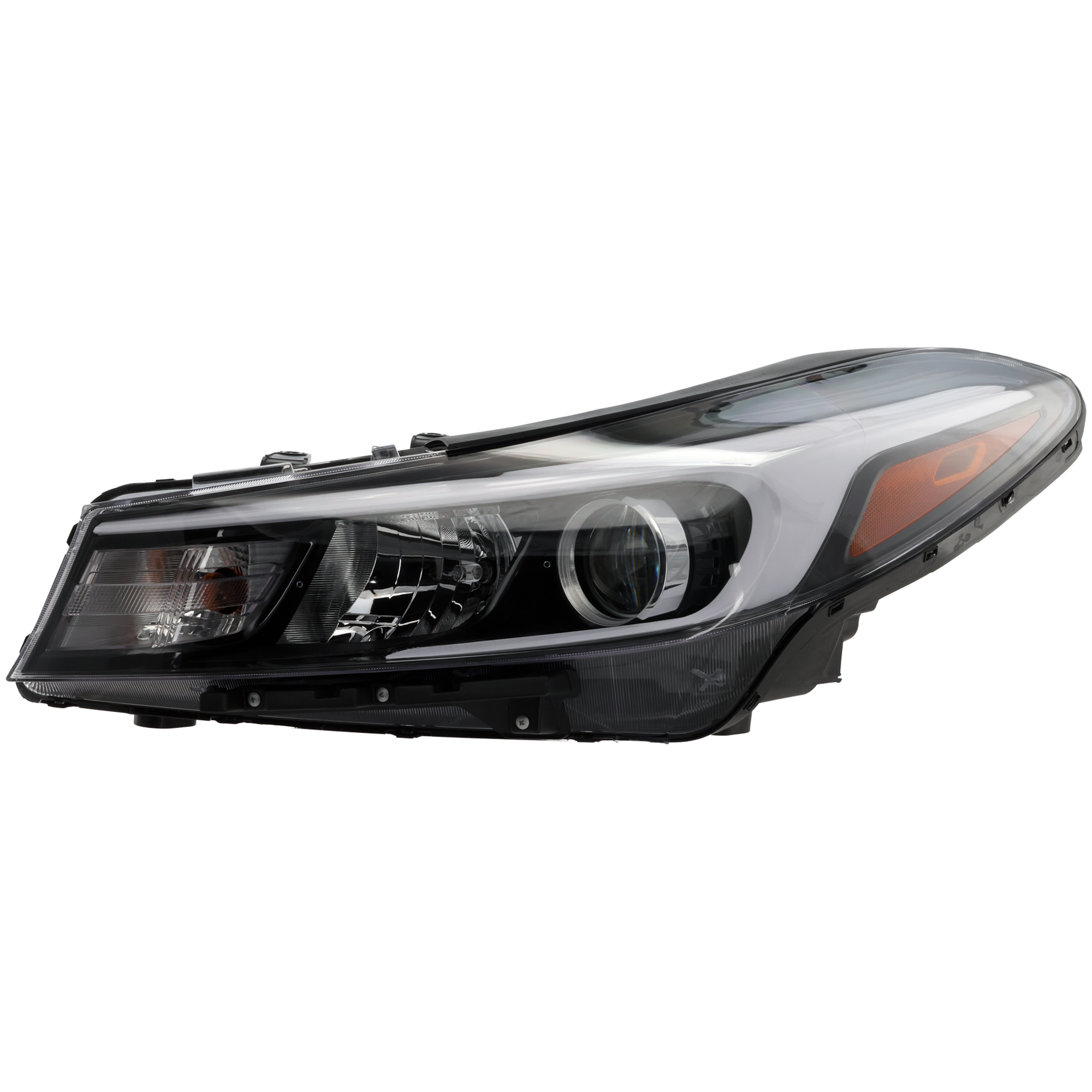 AM FORTE FORTE5-17-18 HEAD LAMP LH Assembly Halogen w o LED Position Light To 7-4-17 SKU RK10010012 Partslink KI2502201 OEM 92101B0700
