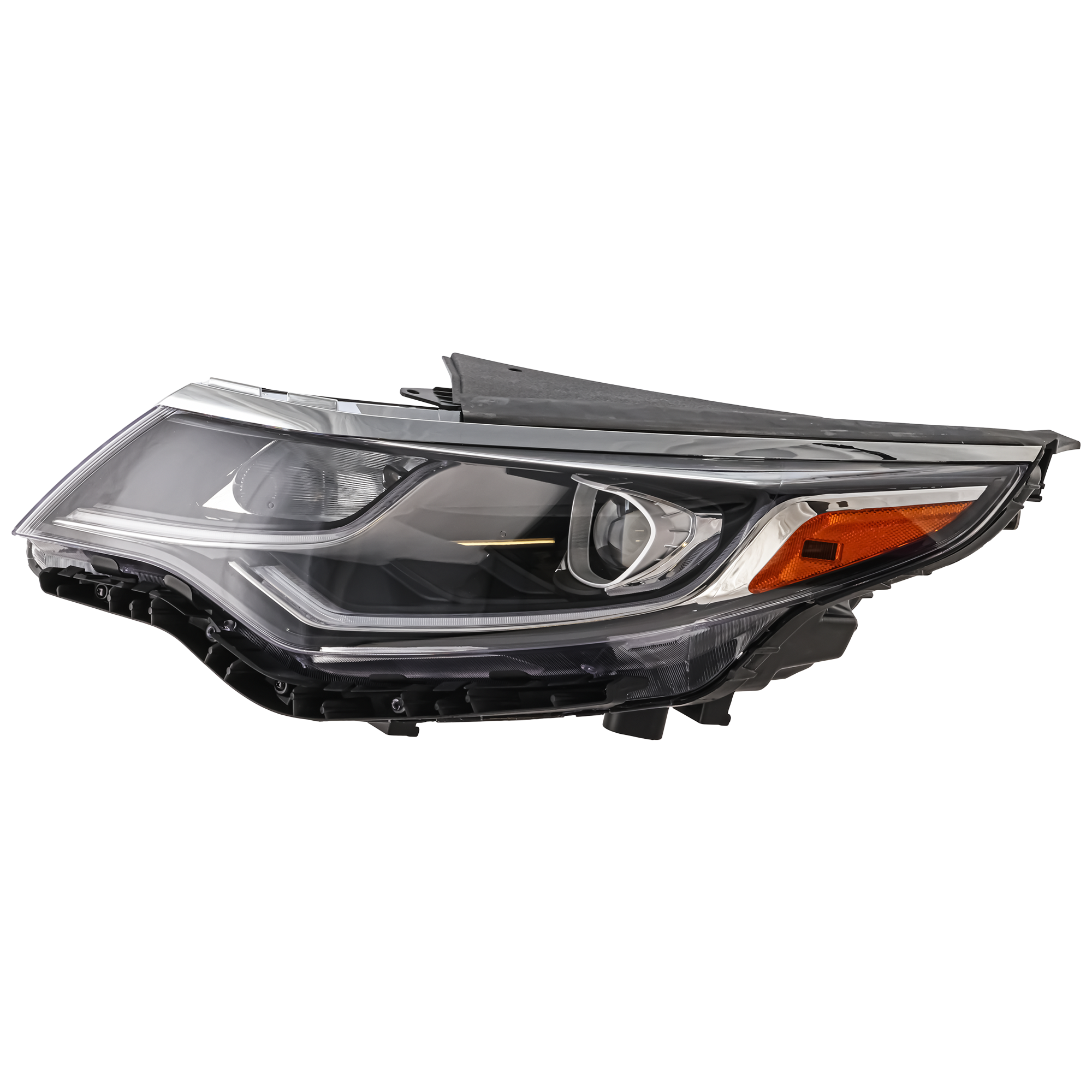 AM OPTIMA 19-20 HEAD LAMP LH Assembly Halogen USA Built Vehicle w Daytime Running Light Exc. Hybrid Plug In Models CAPA SKU RK10010036Q Partslink KI2502232C OEM 92101D5500