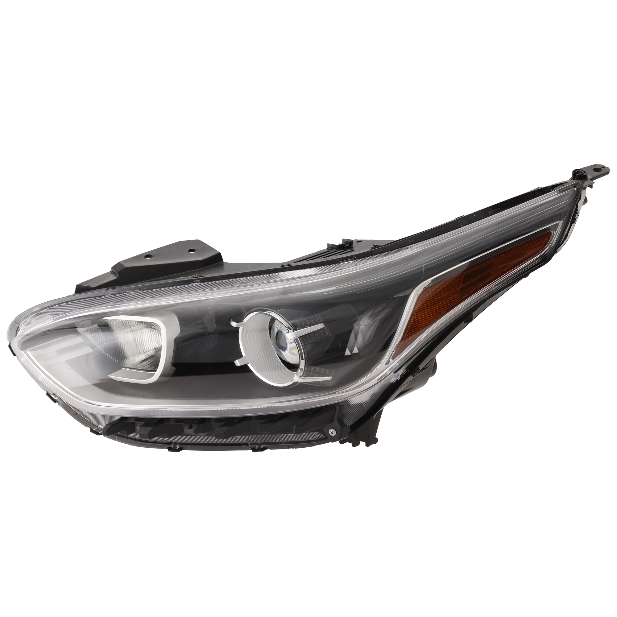 AM FORTE 19-21 HEAD LAMP LH Assembly Halogen FE LXS Model Sedan CAPA SKU RK10010040Q Partslink KI2502230C OEM 92101M7000