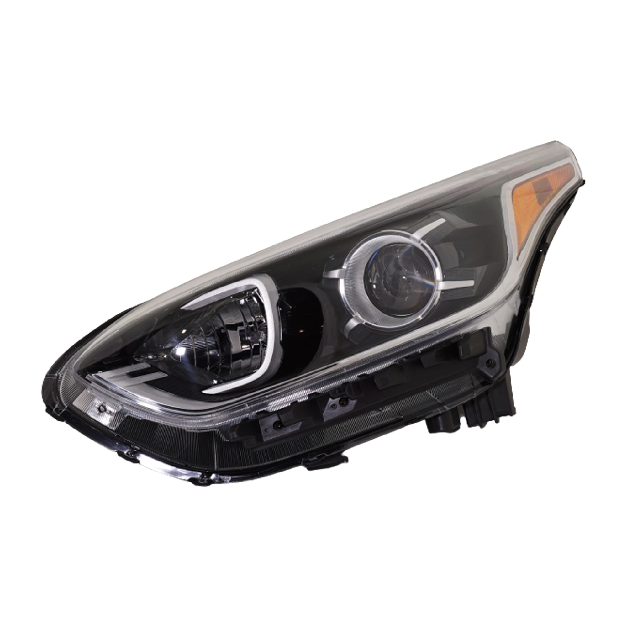 AM FORTE 19-21 HEAD LAMP LH Assembly Halogen FE LXS Model Sedan SKU RK10010040 Partslink KI2502230 OEM 92101M7000