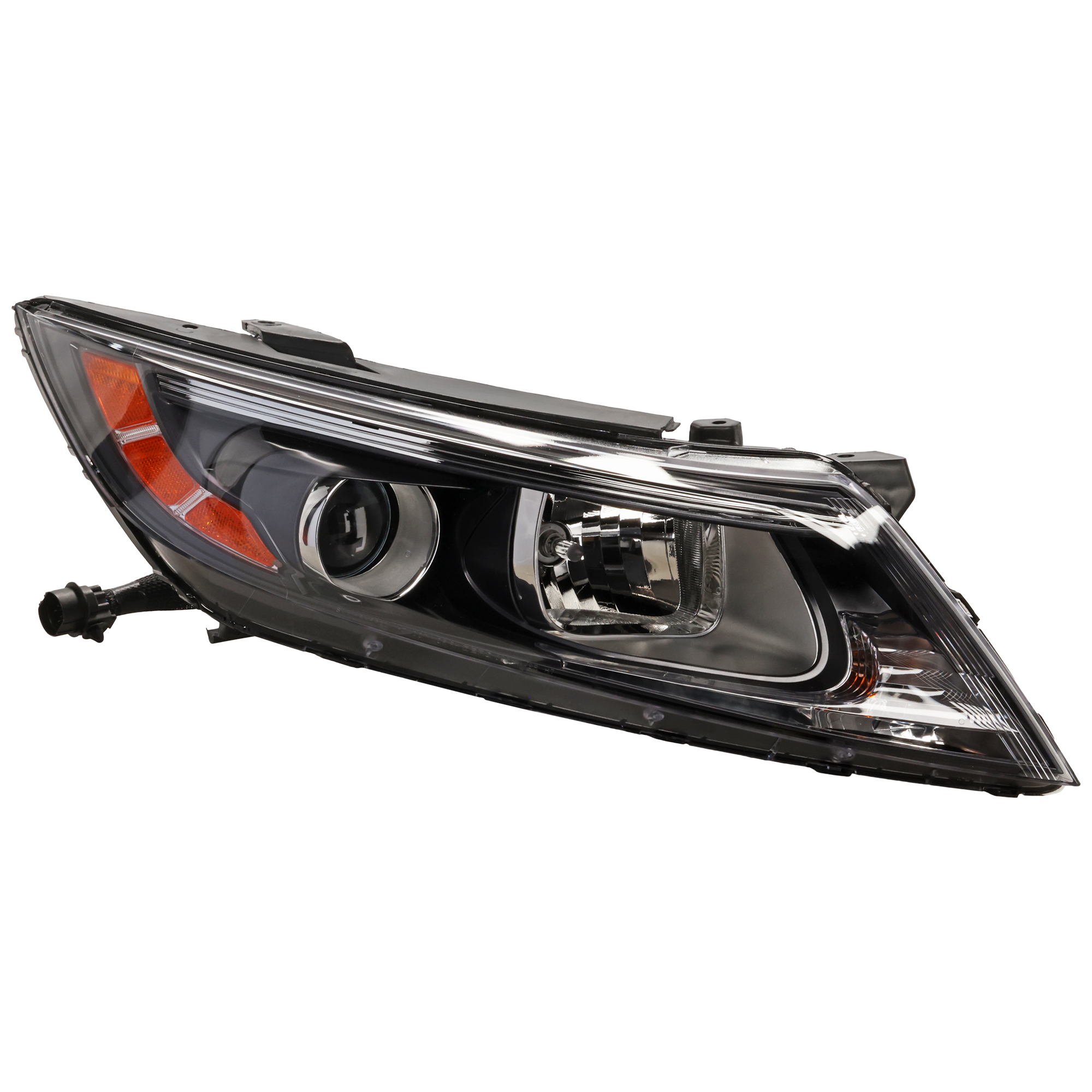 AM OPTIMA 14-16 HEAD LAMP RH Assembly Halogen w o LED Position Light Hybrid Models CAPA SKU RK10010097AQ Partslink KI2503189C OEM 921024U600
