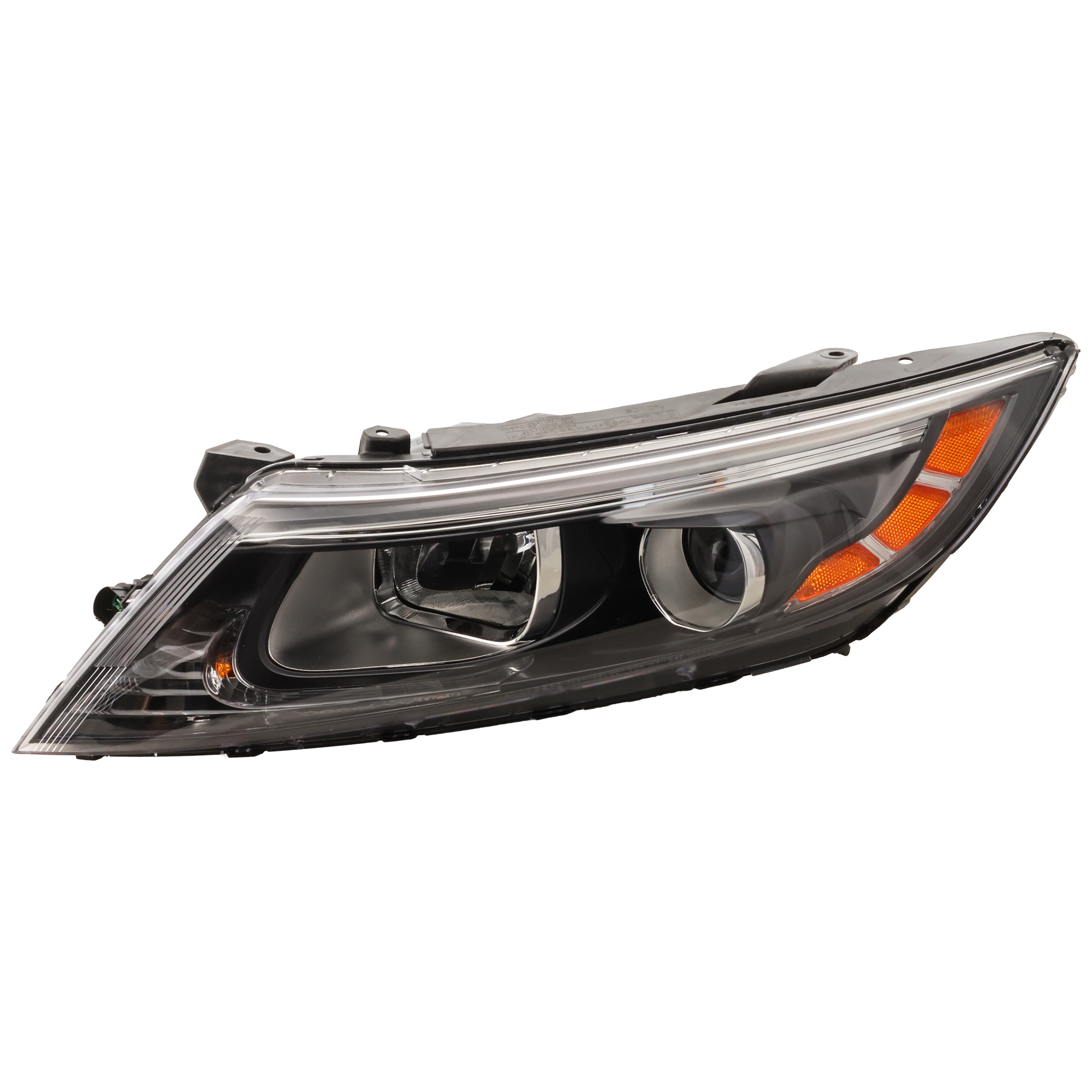 AM OPTIMA 14-16 HEAD LAMP LH Assembly Halogen w o LED Position Light Hybrid Models CAPA SKU RK10010098AQ Partslink KI2502189C OEM 921014U600
