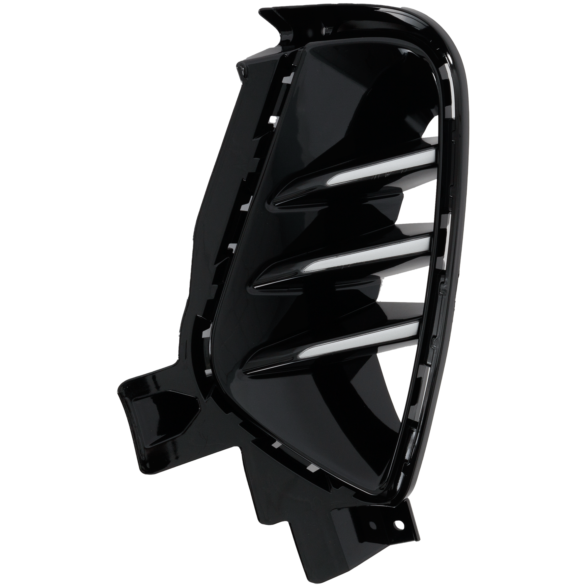AM K5-21-24 FOG LAMP MOLDING RH Air Inlet Finisher Black Shell with Chrome Insert EX LX LXS Model SKU RK10810013 Partslink KI1039167 OEM 86542L3000
