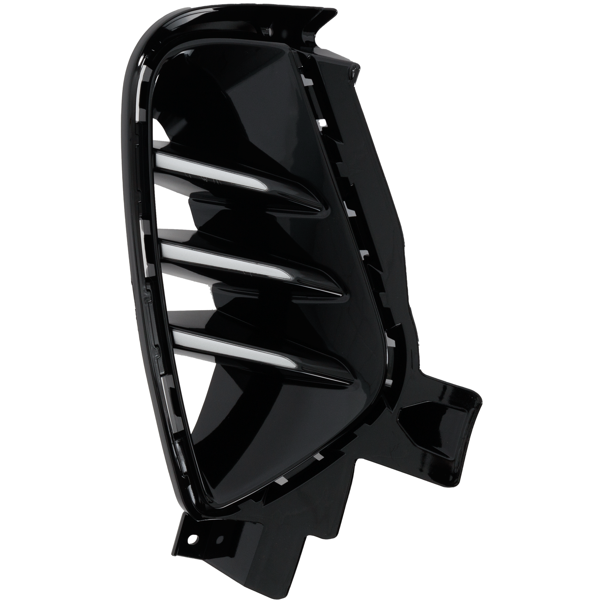 AM K5-21-24 FOG LAMP MOLDING LH Air Inlet Finisher Black Shell w Chrome Insert EX LX LXS Models SKU RK10810014 Partslink KI1038167 OEM 86541L3000