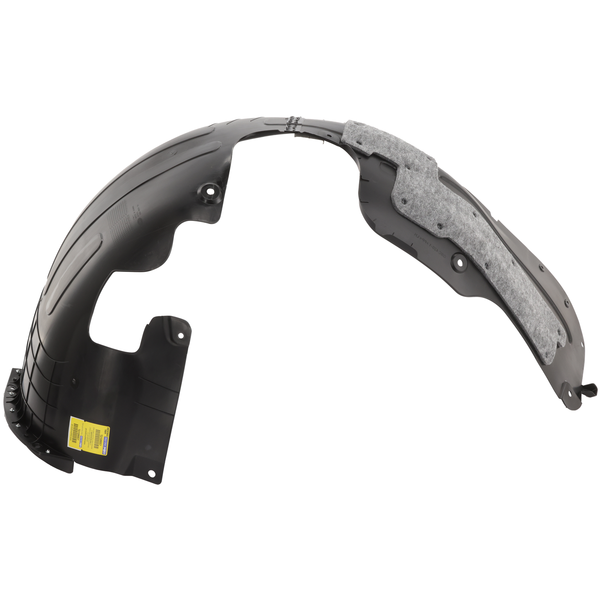 AM NIRO 20-22 FRONT FENDER LINER RH Injection Form w Insulation Foam CAPA SKU RK22210081Q Partslink KI1249172C OEM 86812G5500