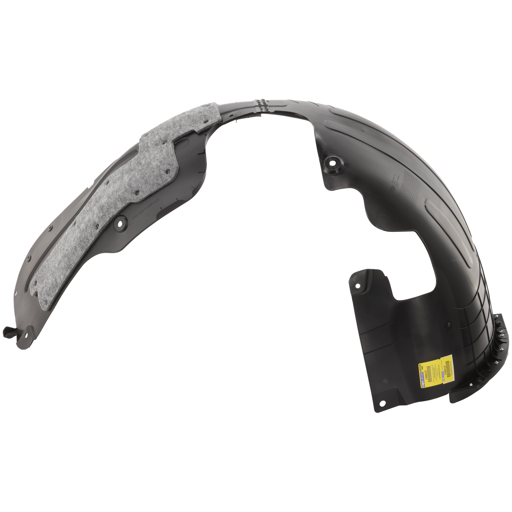 AM NIRO 20-22 FRONT FENDER LINER LH Injection Form w Insulation Foam CAPA SKU RK22210082Q Partslink KI1248172C OEM 86811G5500