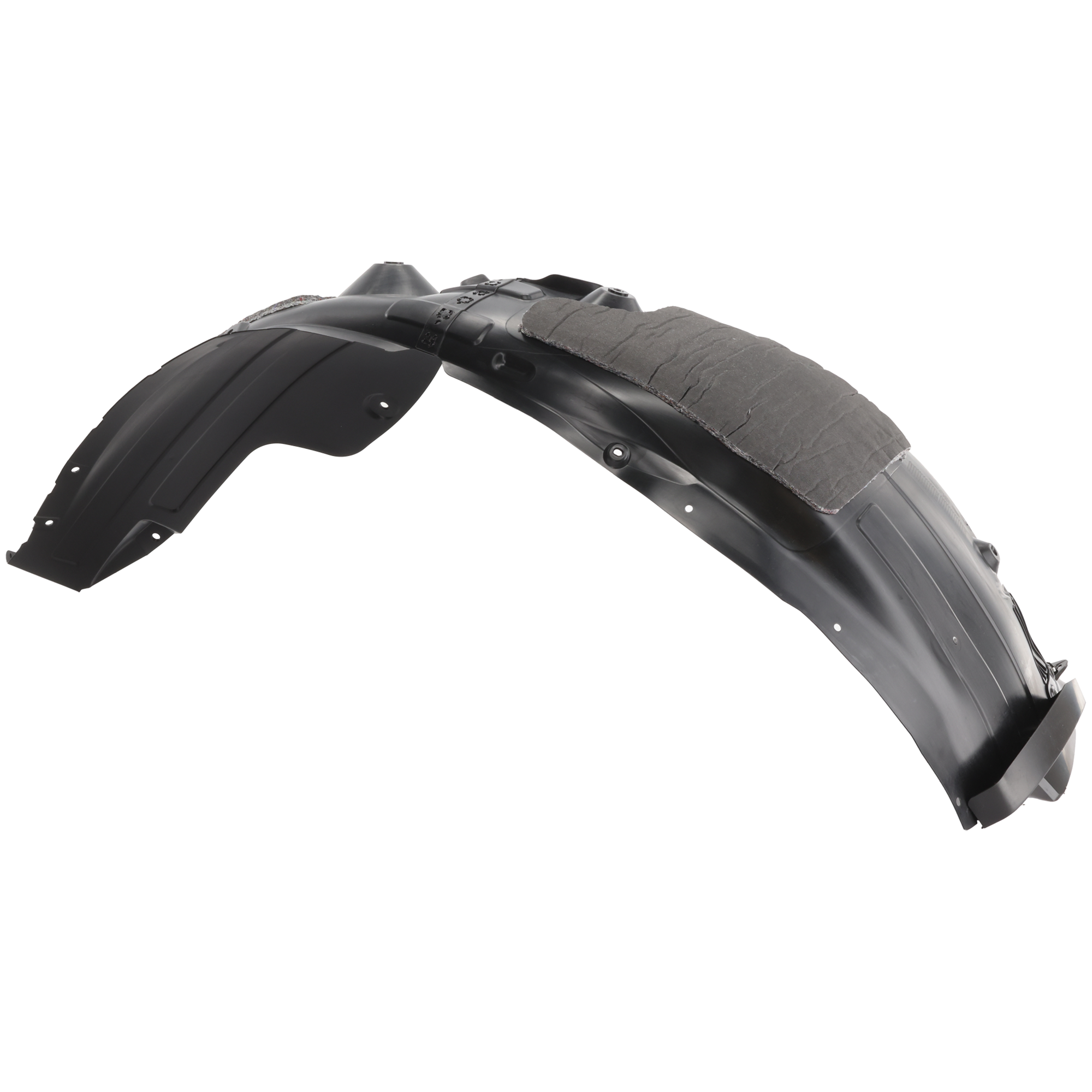 AM EV6-22-24 FRONT FENDER LINER RH Assembly Polypropylene Injection Form w Insulation Foam Light Long Range Standard Range Wind Models CAPA SKU RK22210083Q Partslink KI1249177C OEM 86812CV000