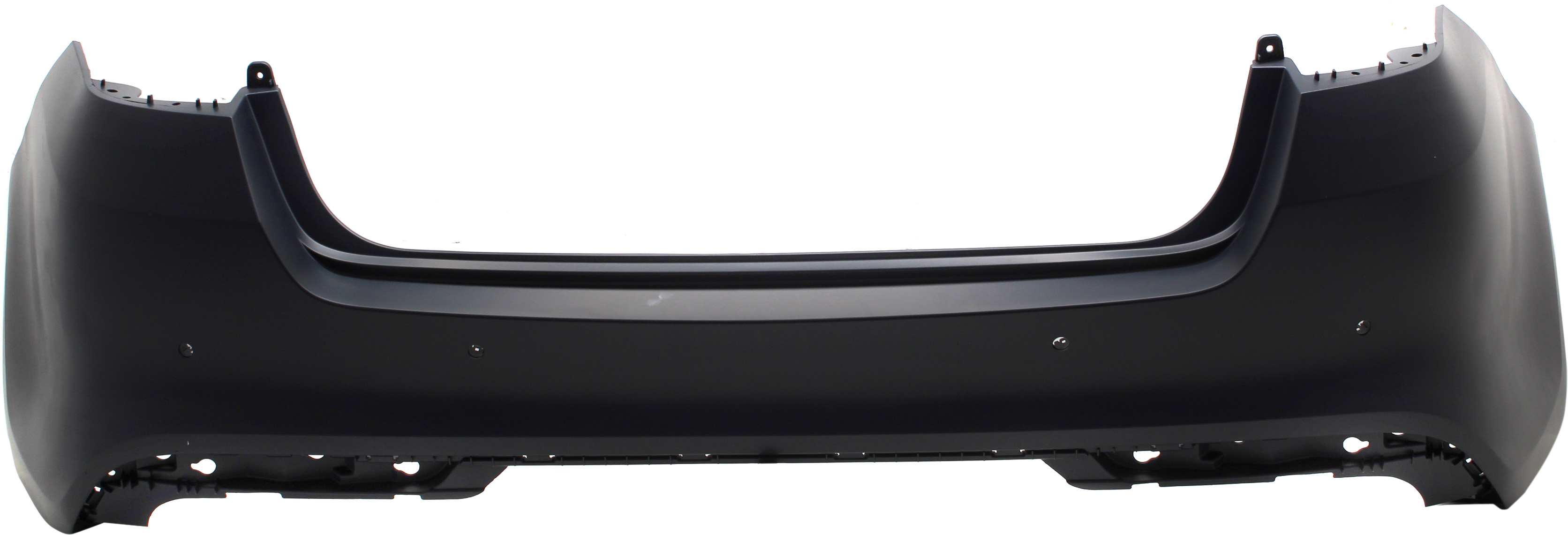 AM OPTIMA 16-18 REAR BUMPER COVER Primed Exc. Hybrid Models USA Built Vehicle w Park Assist Sensor Holes SKU RK76010006P Partslink KI1100205 OEM 86610D5020