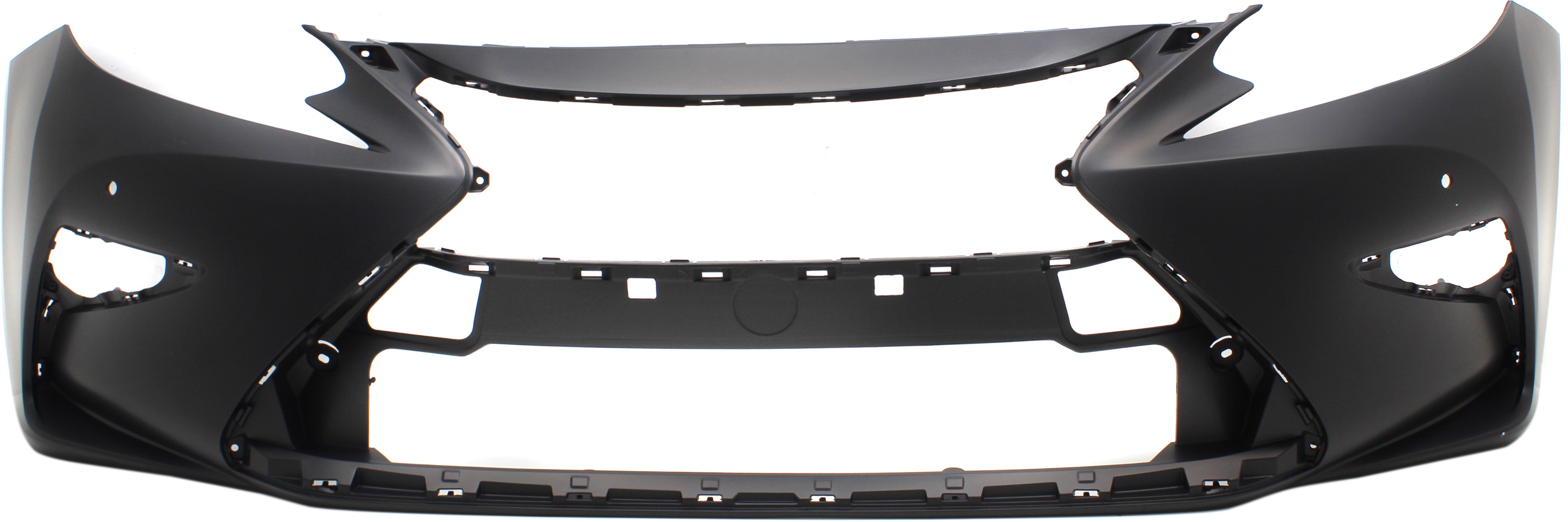 AM ES300H ES350-16-18 FRONT BUMPER COVER Primed ES350 Japan Built Vehicle w Parking Aid Sensor Holes CAPA SKU RL01030002PQ Partslink LX1000312C OEM 521193T910