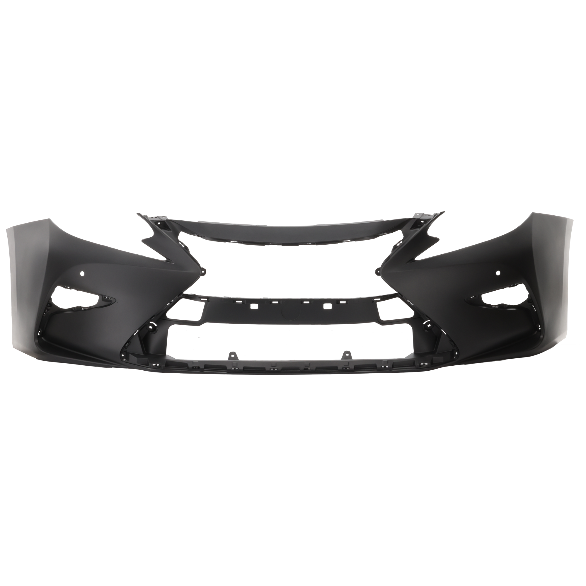 AM ES350-16-18 FRONT BUMPER COVER Primed North America Built Vehicle w Parking Aid Sensor Holes CAPA SKU RL01030021PQ Partslink LX1000328C OEM 521190A902