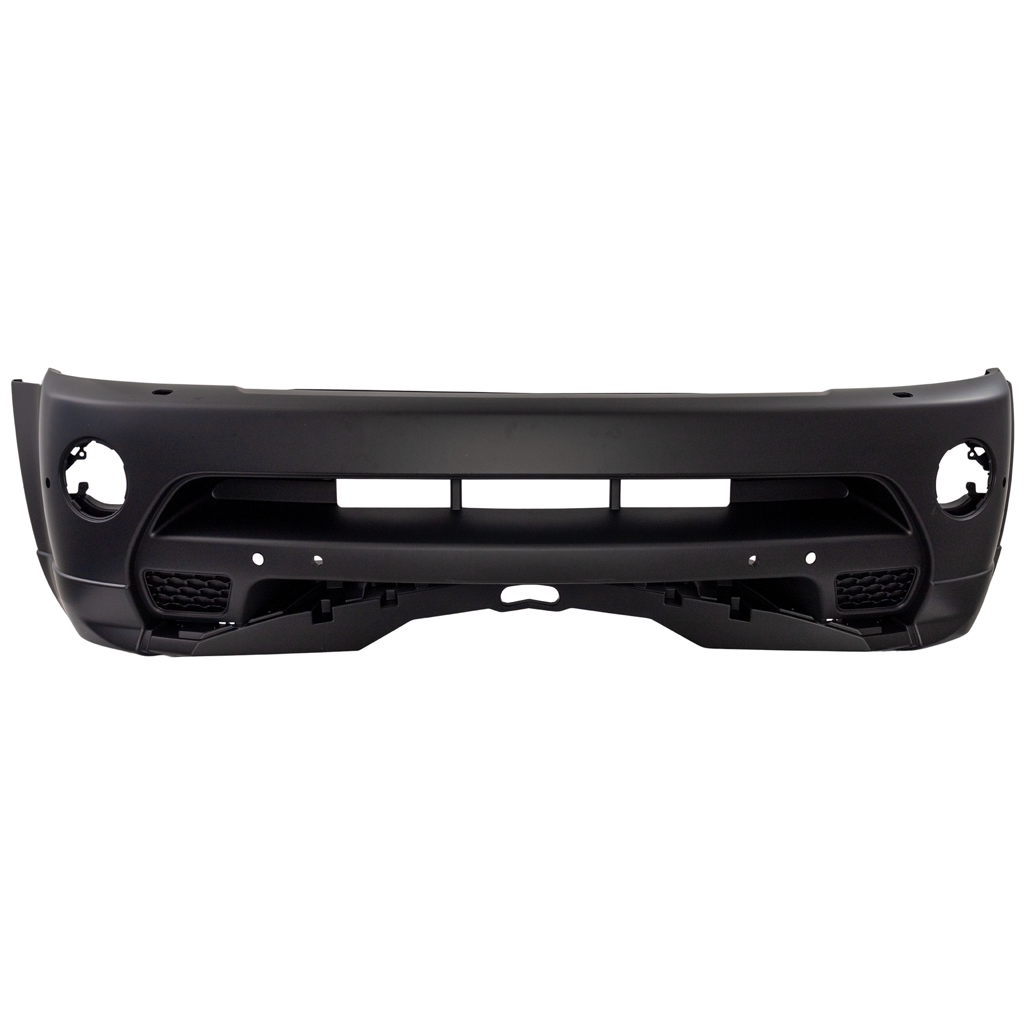 AM RANGE ROVER SPORT 11-13 FRONT BUMPER COVER Primed Textured w Autobiography Pkg w Camera Hole SKU RL01030023P Partslink RO1000195 OEM LR019740