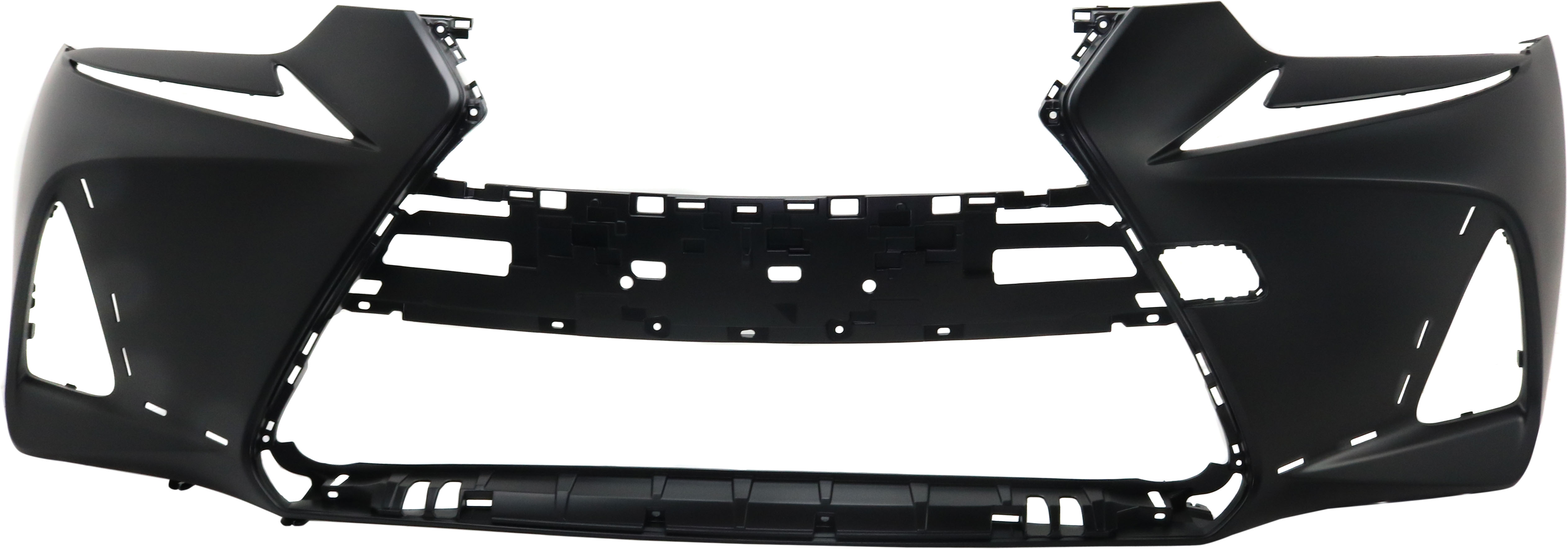 AM IS300 IS350-17-17 FRONT BUMPER COVER Primed w F Sport Pkg w o HLW Holes and Parking Aid Sensor Holes SKU RL01030035P Partslink LX1000333 OEM 521195E939