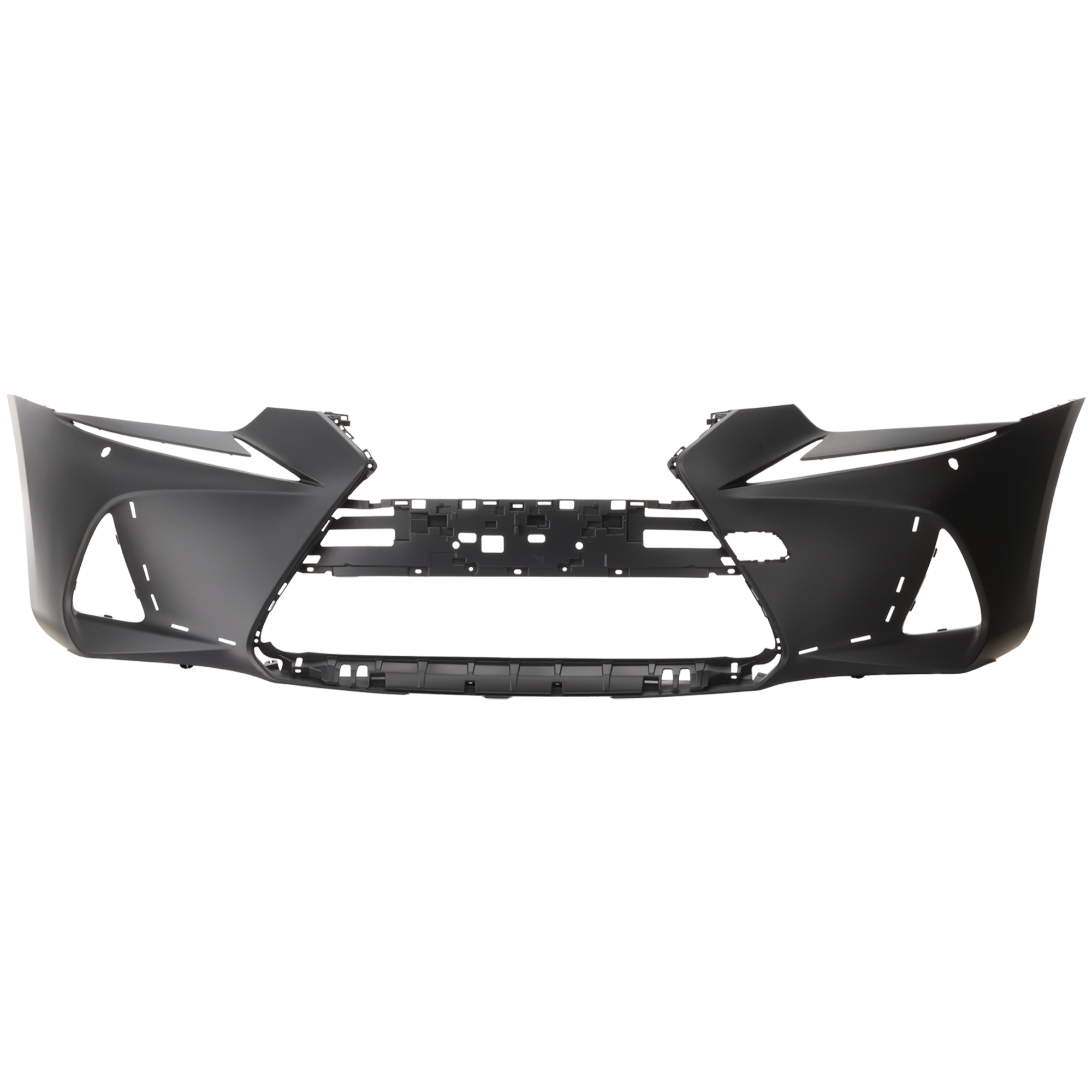 AM IS300 IS350-18-20 FRONT BUMPER COVER Primed w F Sport Pkg. and Headlight Washer Holes w o Park Distance Sensor Holes SKU RL01030047P Partslink LX1000370 OEM 521195E965