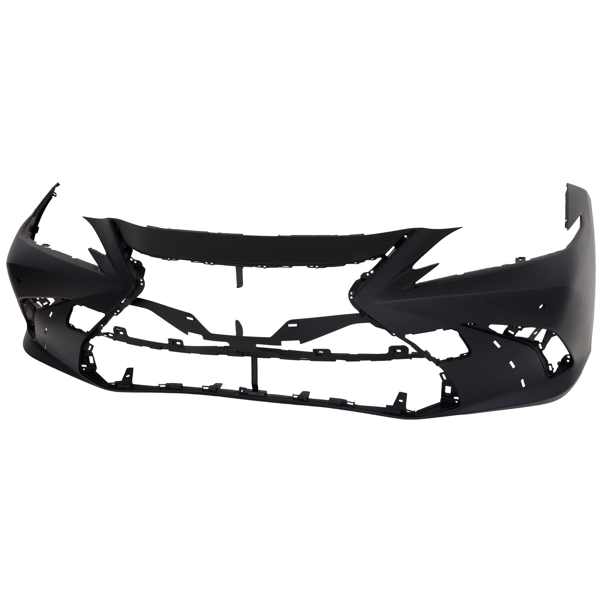 AM ES250-21-21 ES350-19-21 FRONT BUMPER COVER Primed w F Sport Pkg w PDC Sensor Holes Japan Built Vehicle CAPA SKU RL01030071PQ Partslink LX1000363C OEM 521193T948