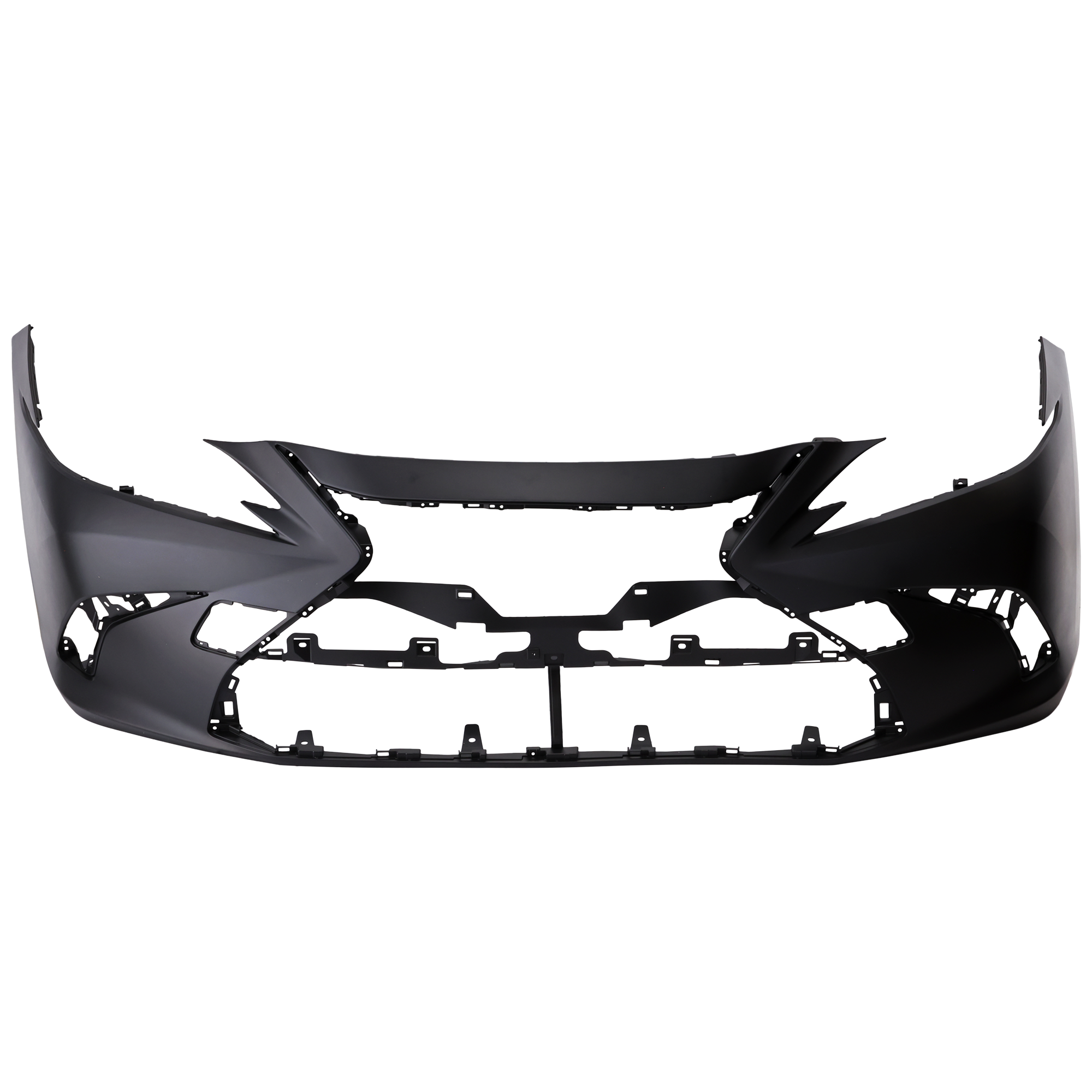 AM ES250-21-21 ES300H ES350-19-21 FRONT BUMPER COVER Primed ES250 ES350 w o F Sport Pkg w o PDC Sensor Holes Japan Built Vehicle CAPA SKU RL01030072PQ Partslink LX1000360C OEM 521193T941