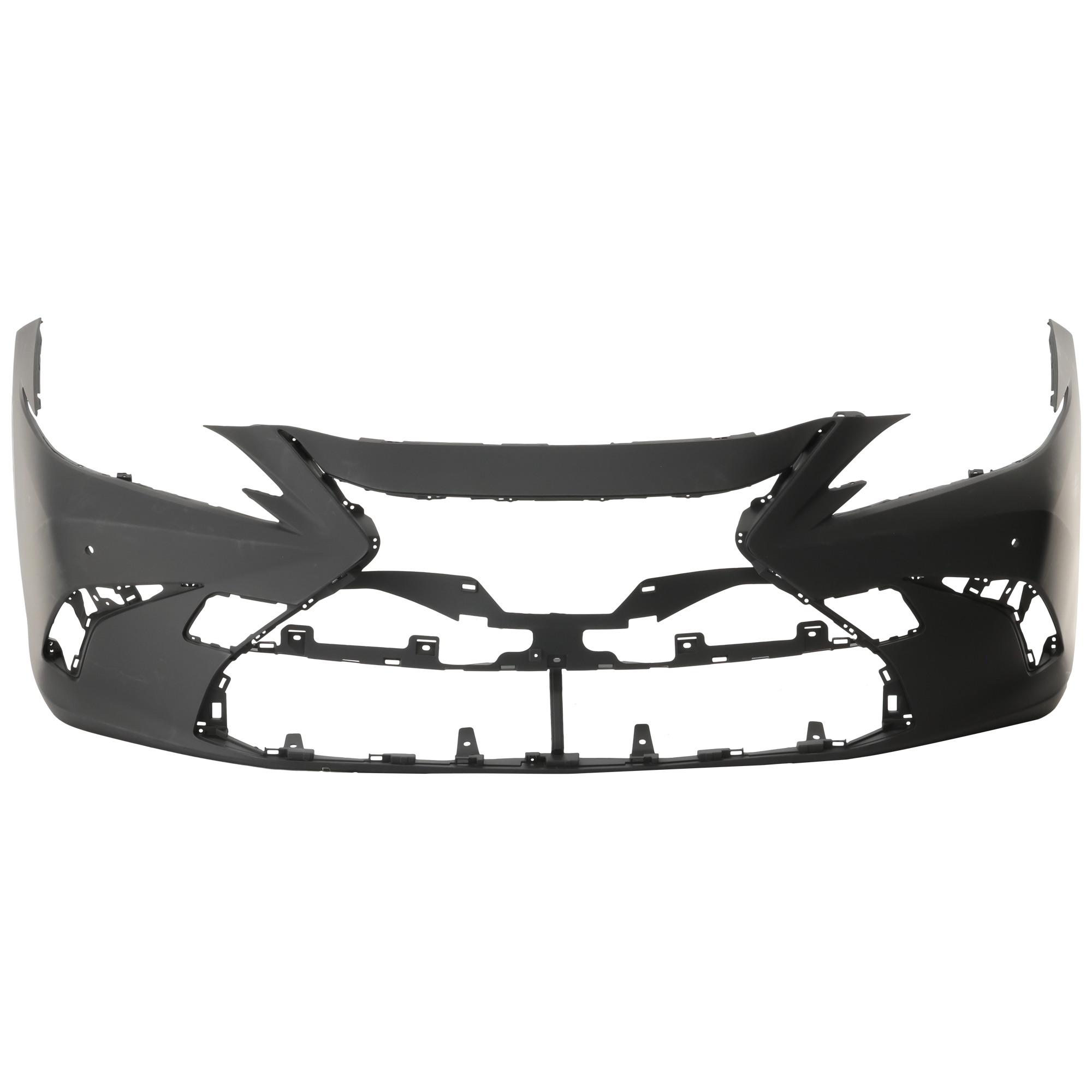 AM ES250-21-21 ES300H ES350-19-21 FRONT BUMPER COVER Primed ES250 ES350 w o F Sport Pkg w PDC Sensor Holes Japan Built Vehicle CAPA SKU RL01030078PQ Partslink LX1000361C OEM 521193T943
