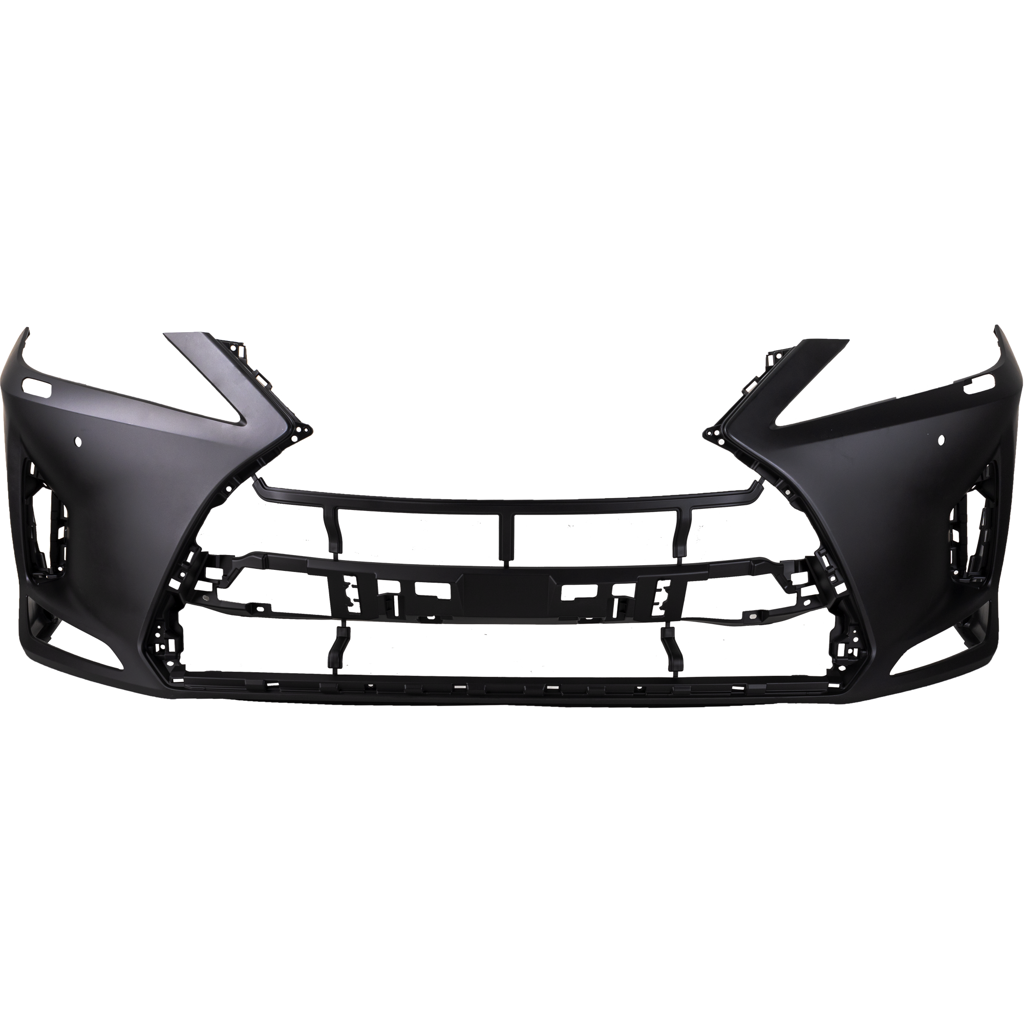 AM RX350 RX350L RX450H 20-22 FRONT BUMPER COVER Primed w o F Sport Package w Parking Aid Sensor Holes and Headlight Washer Holes RX350 RX350L Canada Built Vehicle CAPA SKU RL01030097PQ Partslink LX1000380C OEM 521190E945