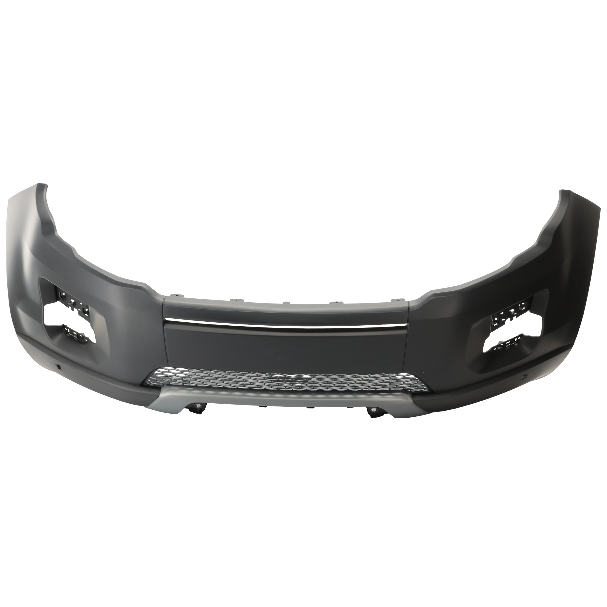 AM RANGE ROVER EVOQUE 12-15 FRONT BUMPER COVER Primed w o Camera Hole w o Headlight Washer Holes Pure Prestige Models SKU RL01030128P Partslink RO1000142 OEM LR072582