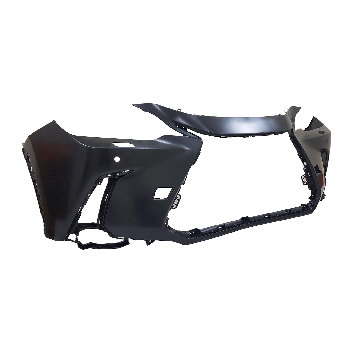 AM NX250 NX350-22-24 FRONT BUMPER COVER Primed w Headlamp Washer w Park Distance Control Sensor Holes Japan North America Built Vehicle SKU RL01030137P Partslink LX1000397 OEM 52119F6904