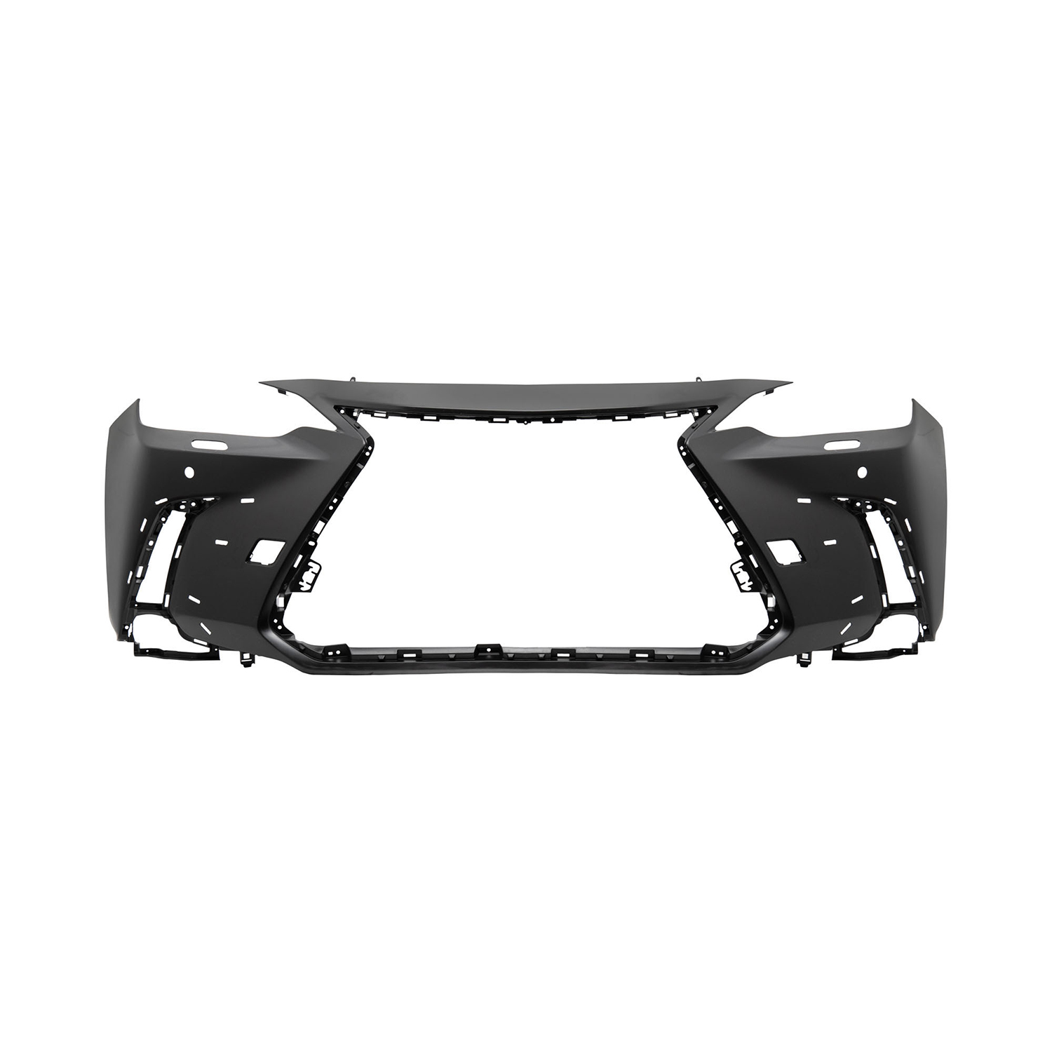 AM NX350 NX450H+ 22-24 FRONT BUMPER COVER Primed w F Sport Package and Headlight Washer Holes NX350 w Park Distance Control Sensor Holes Japan North America Built Vehicle CAPA SKU RL01030147PQ Partslink LX1000403C OEM 52119F6909