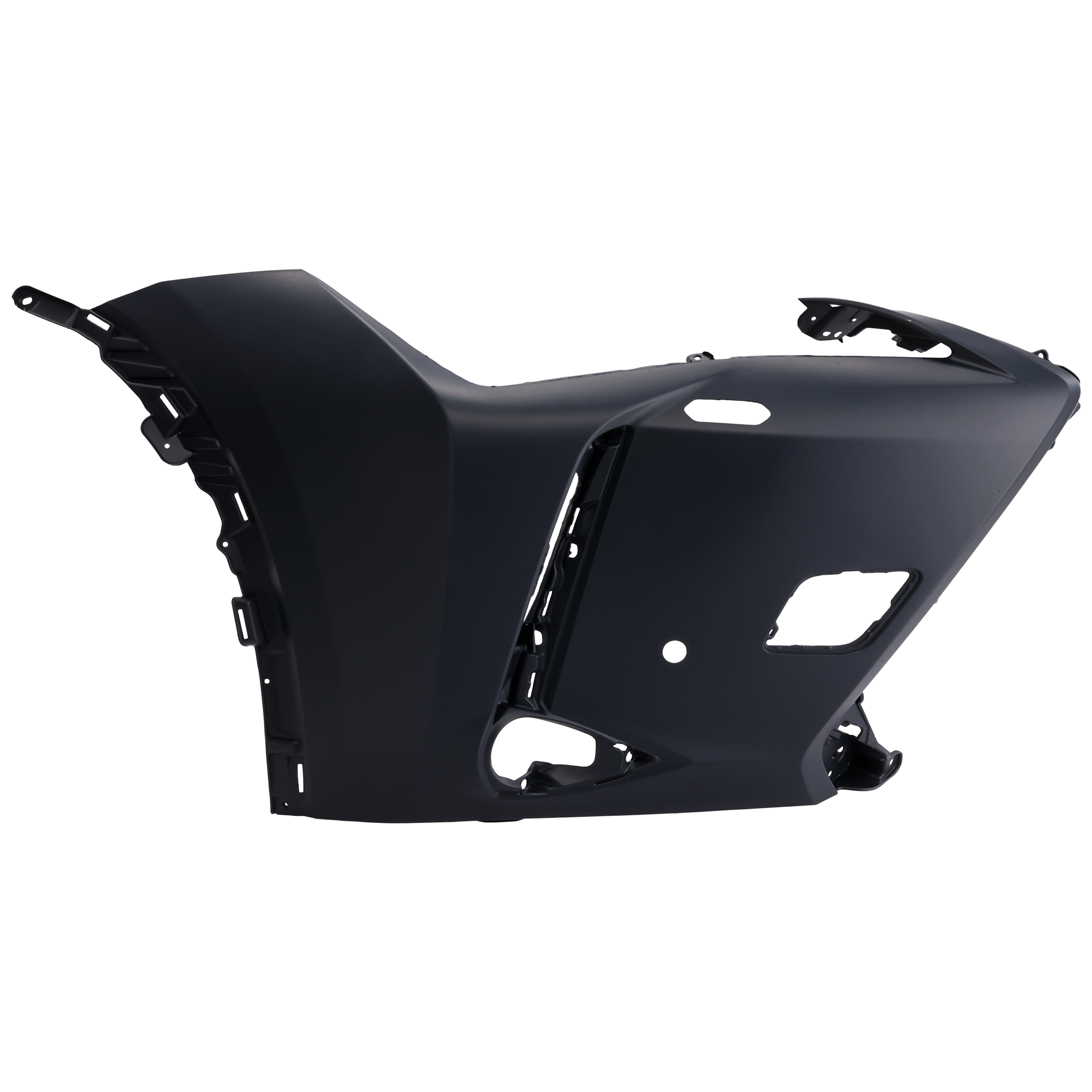 AM UX200-19-22 UX250H 19-23 FRONT BUMPER END RH Primed w o F Sport Package w Park Distance Control Sensor and Headlight Washers Holes CAPA SKU RL01110001Q Partslink LX1017105C