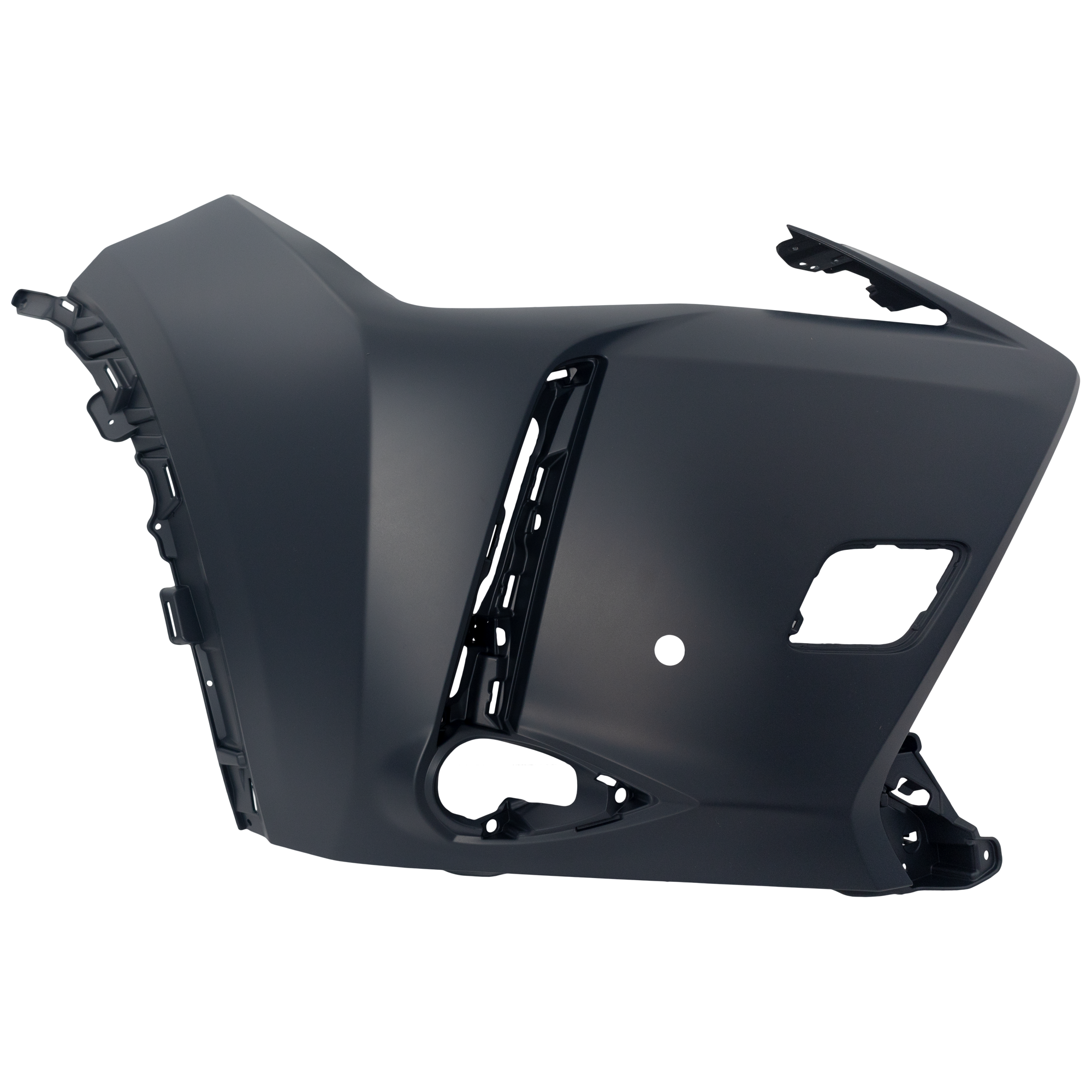 AM UX200-19-22 UX250H 19-23 FRONT BUMPER END RH Primed w o F Sport Package w Park Distance Control Sensor w o Headlight Washers Holes CAPA SKU RL01110003Q Partslink LX1017104C