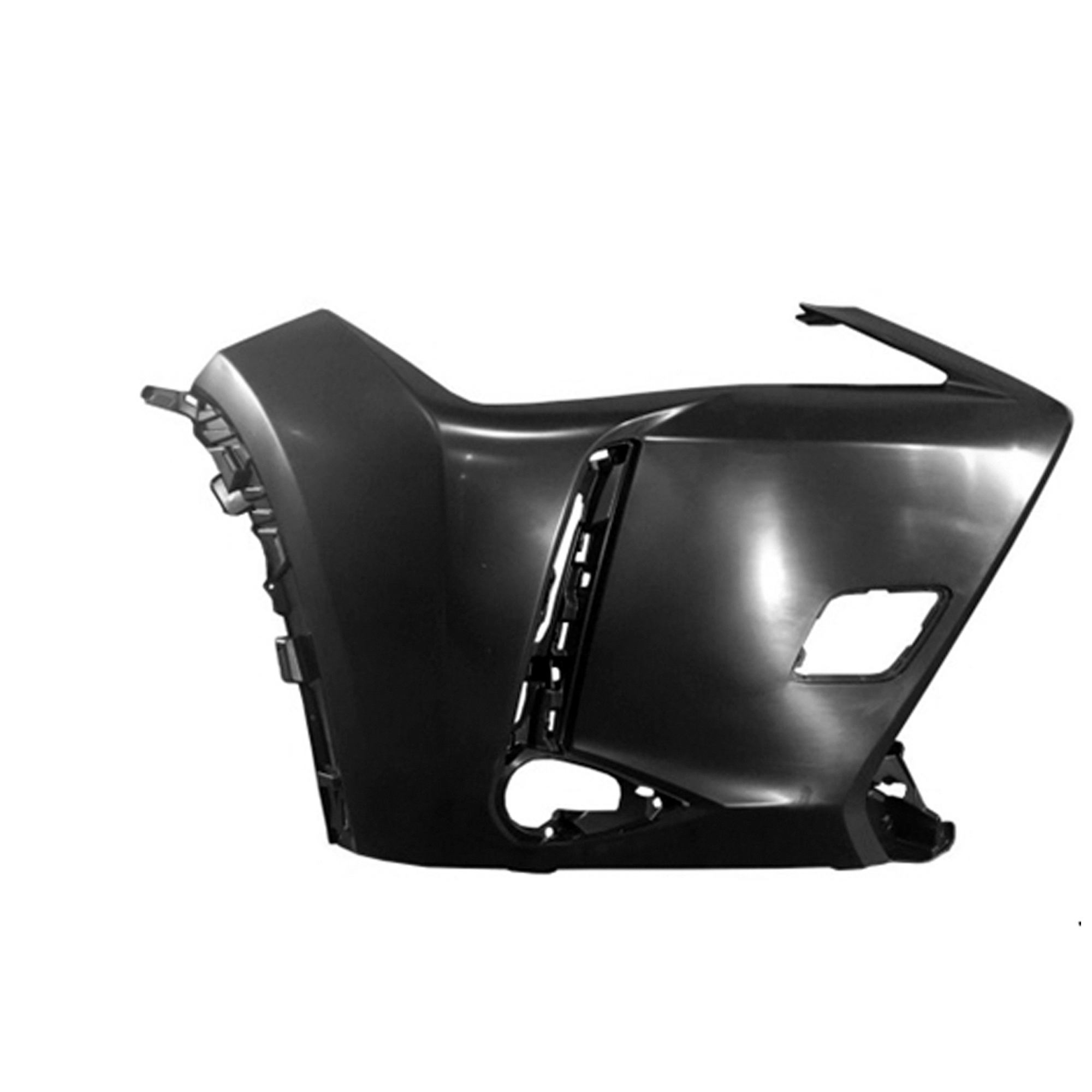 AM UX200-19-22 US200H 19-23 FRONT BUMPER END RH Primed w o F Sport Package w o Park Distance Control Sensor and Headlight Washers Holes CAPA SKU RL01110007Q Partslink LX1017102C