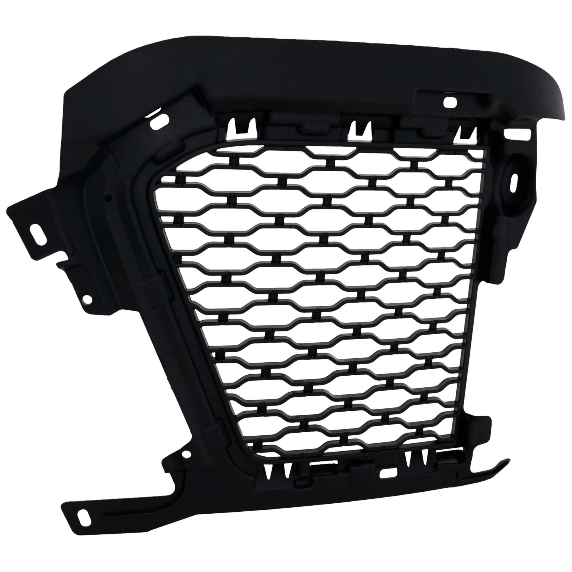 AM RANGE ROVER SPORT 18-22 FRONT BUMPER GRILLE LH Painted Black Exc. SVR Model SKU RL01530022 Partslink RO1038108 OEM LR099301