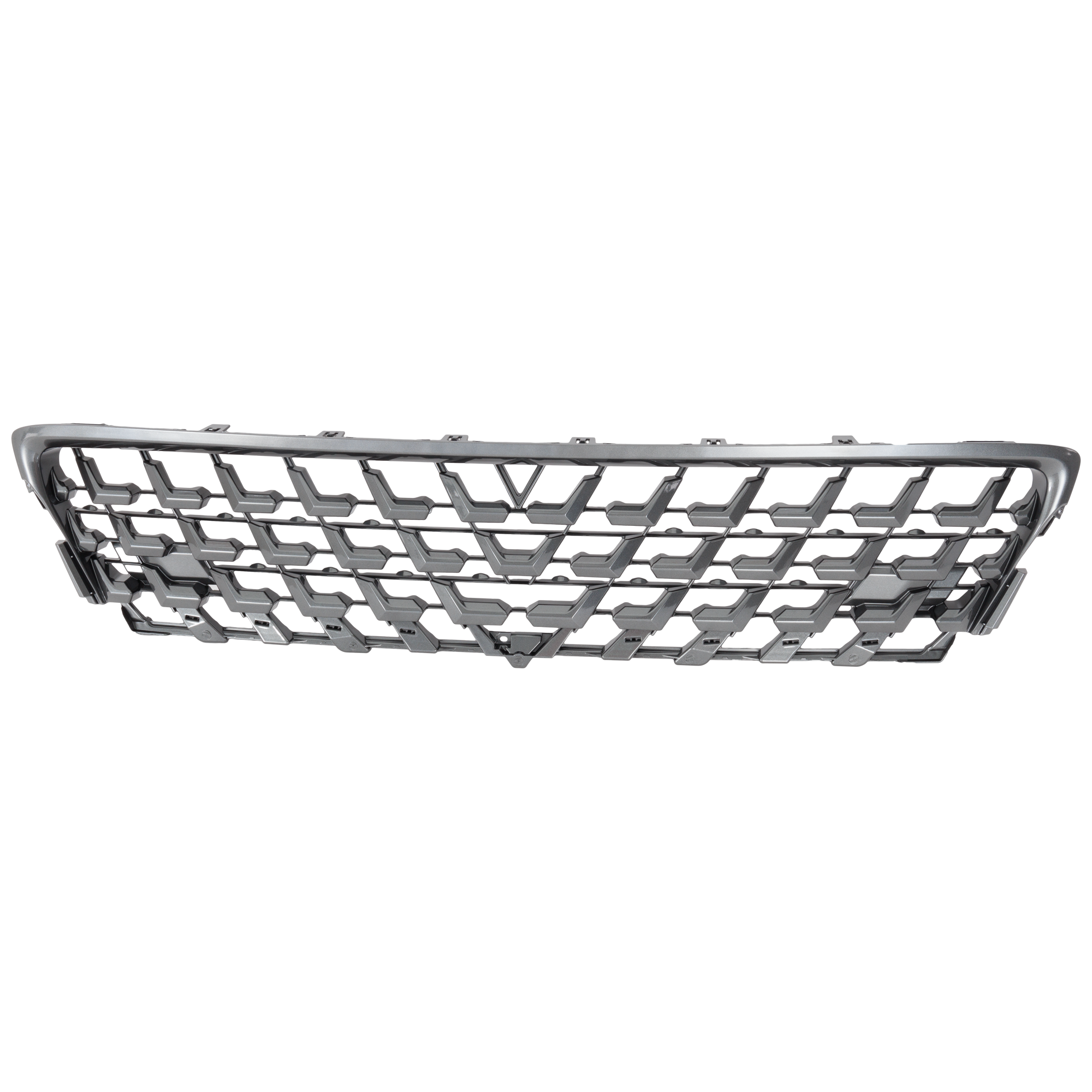 AM GX460-20-23 FRONT BUMPER GRILLE Painted Gray w o Parking Aid Sensor Holes Base Executive Luxury Premium Models SKU RL01530035 Partslink LX1036138 OEM 5311260330