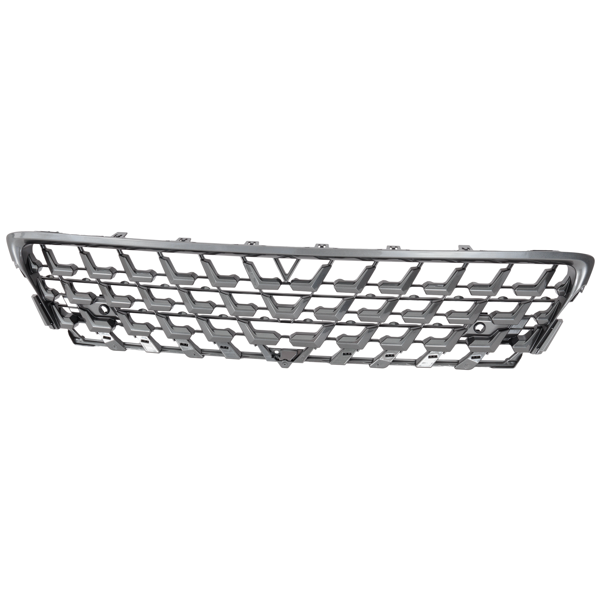 AM GX460-20-23 FRONT BUMPER GRILLE Painted Gray w Parking Aid Sensor Holes Base Executive Luxury Premium Models SKU RL01530036 Partslink LX1036139 OEM 5311260340
