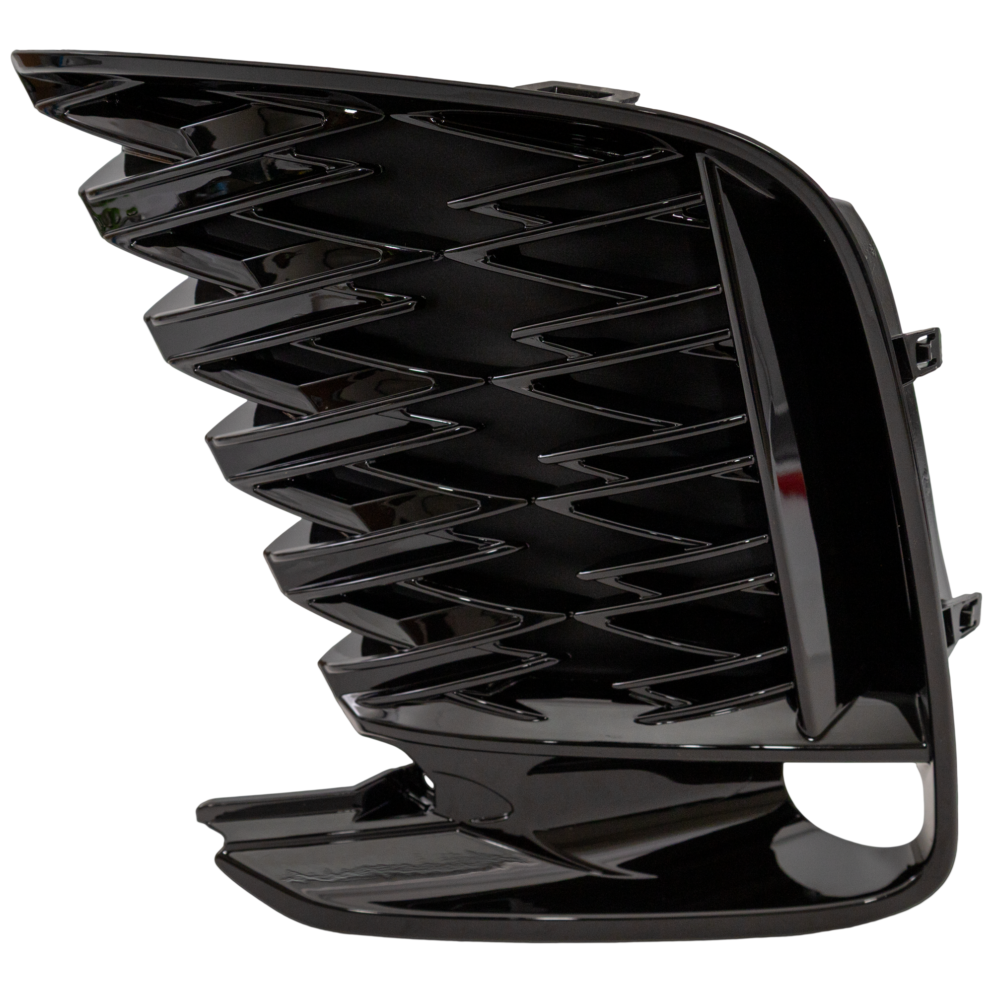 AM RX350 RX500H 23-24 FRONT BUMPER GRILLE LH Primed w F Sport Package w o Cornering Lamps and Parking Aid Sensor Holes SKU RL01530050 Partslink LX1038154 OEM 531040E070