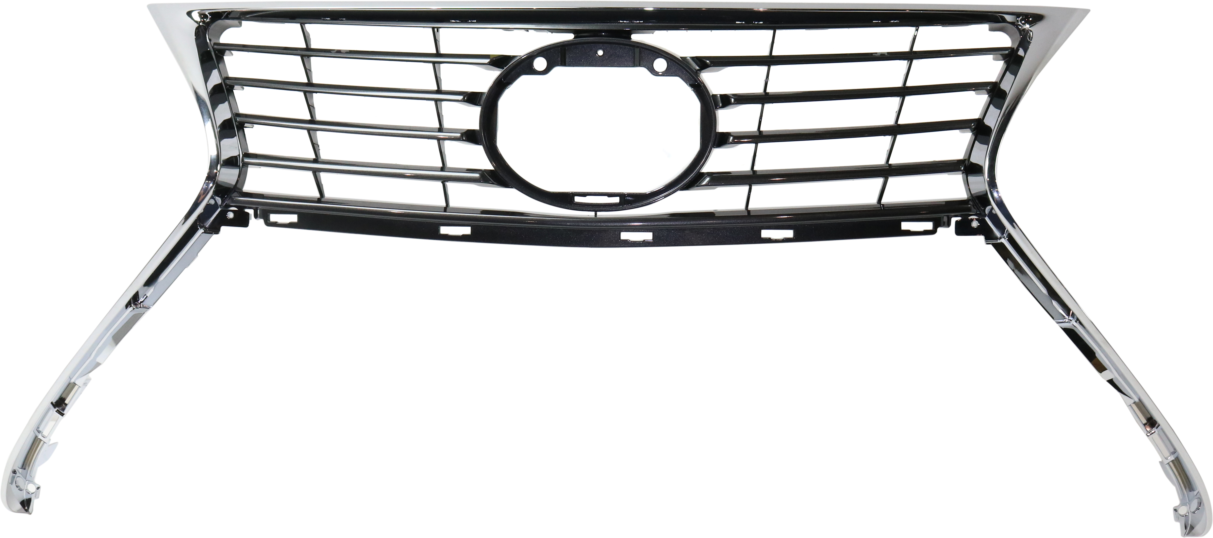 AM IS250 IS350-14-14 GRILLE Painted Black Shell and Insert w o F Sport Pkg w Chrome Trim Exc. C Model To 05-13 CAPA SKU RL07010011Q Partslink LX1200151C OEM 5311253050
