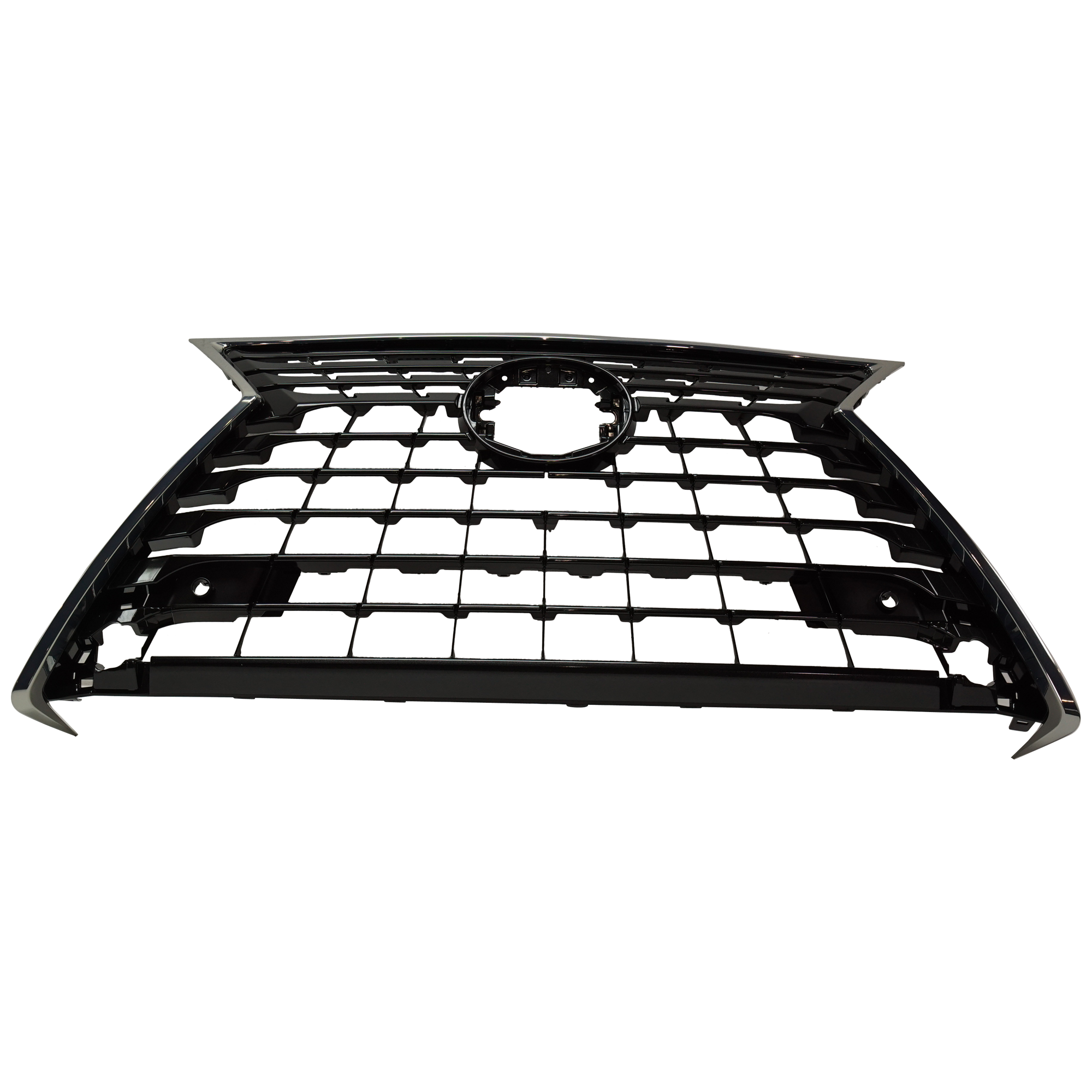AM NX300H NX300-18-19 GRILLE Painted Silver Gray w Satin Frame w Park Distance Control Sensor Holes NX300 w o F Sport Pkg CAPA SKU RL07010031Q Partslink LX1200198C OEM 5310178140