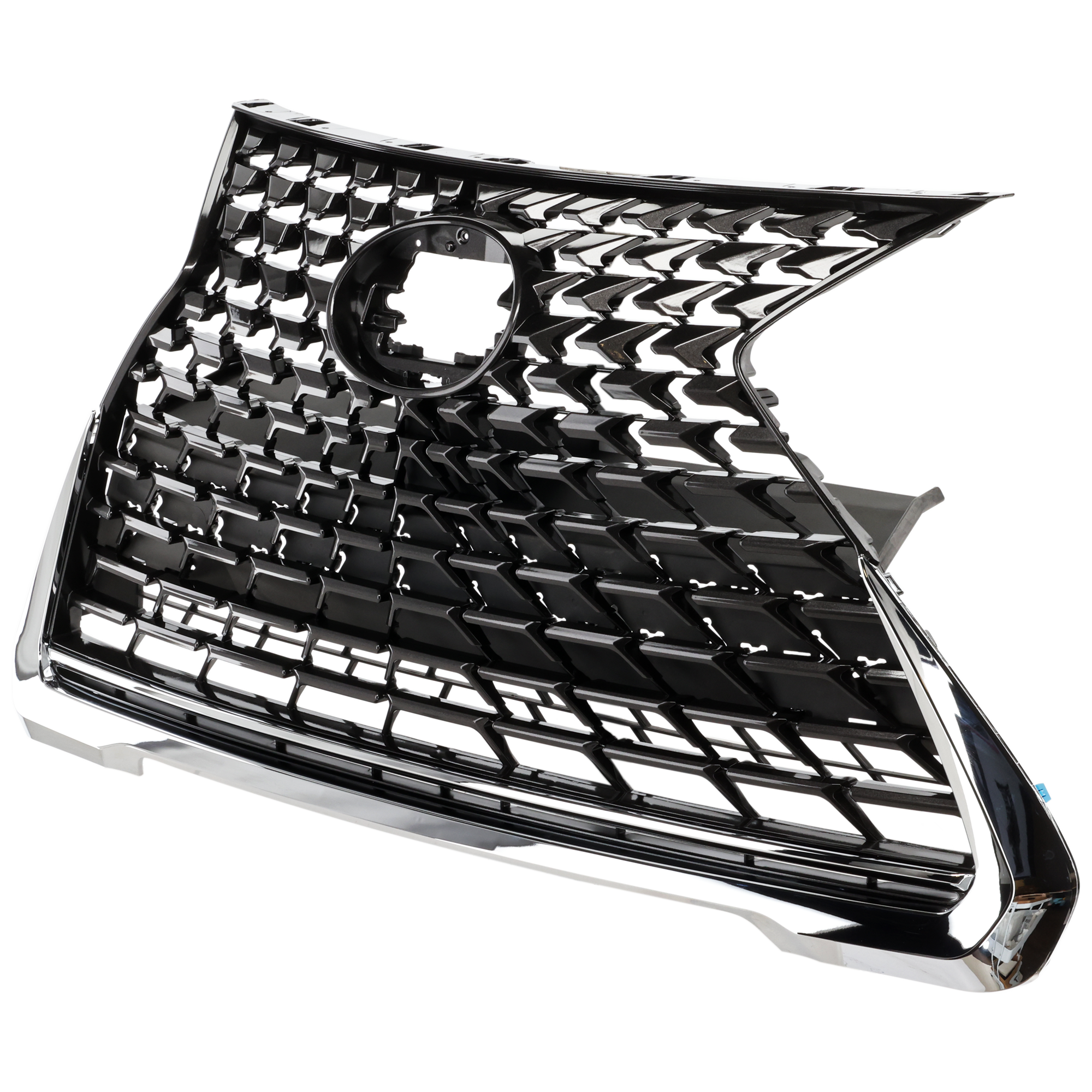 AM UX200 UX250H 19-23 GRILLE Chrome Shell Painted Black Insert w o F Sport Package w o Park Distance Control Sensor Holes SKU RL07010035 Partslink LX1200209 OEM 5310176220