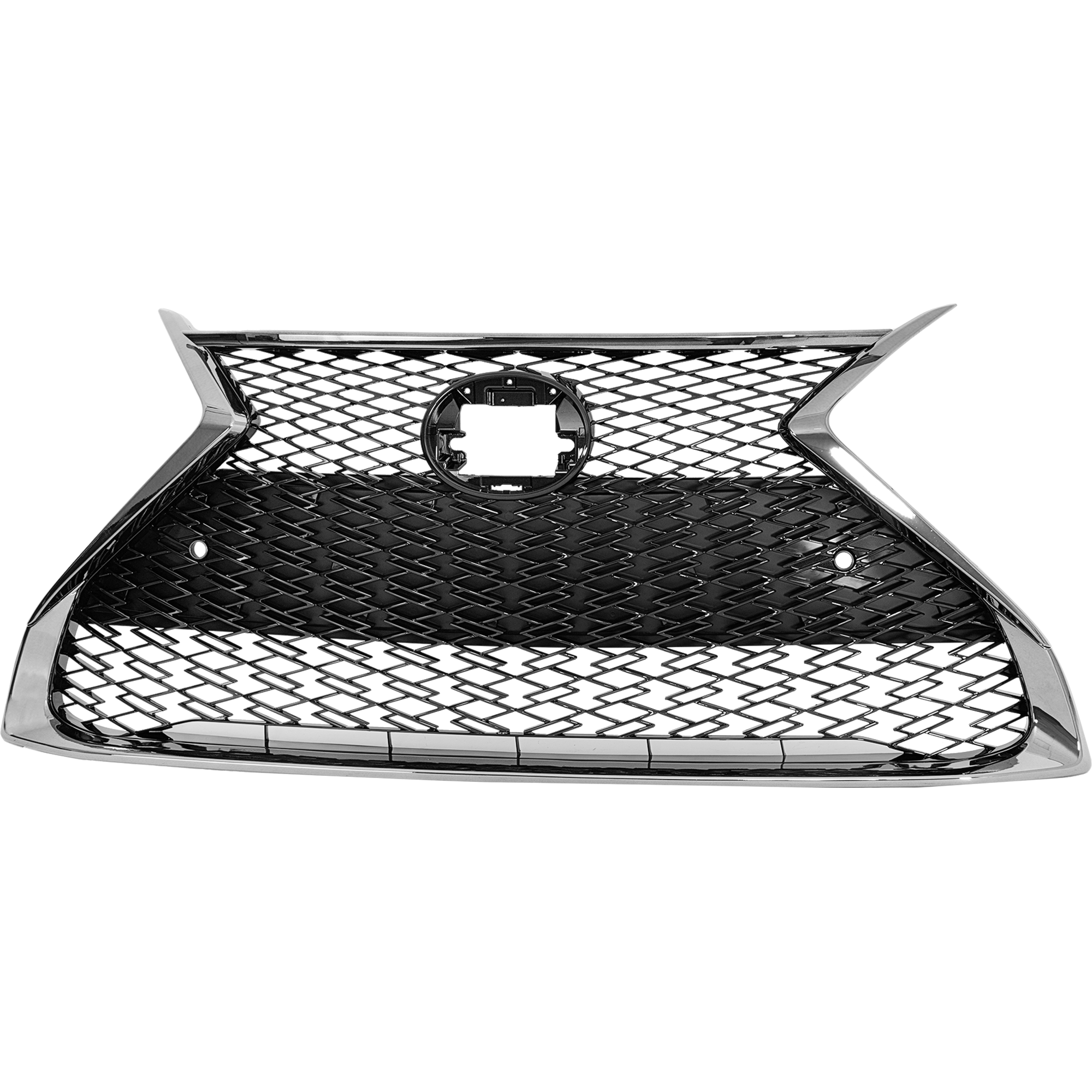 AM ES250 ES350-19-22 GRILLE Chrome Molding Bright Dark Gray Insert w F Sport Pkg w Park Distance Control Sensor Japan North America Built Vehicle CAPA SKU RL07010036Q Partslink LX1200202C OEM 5310133720