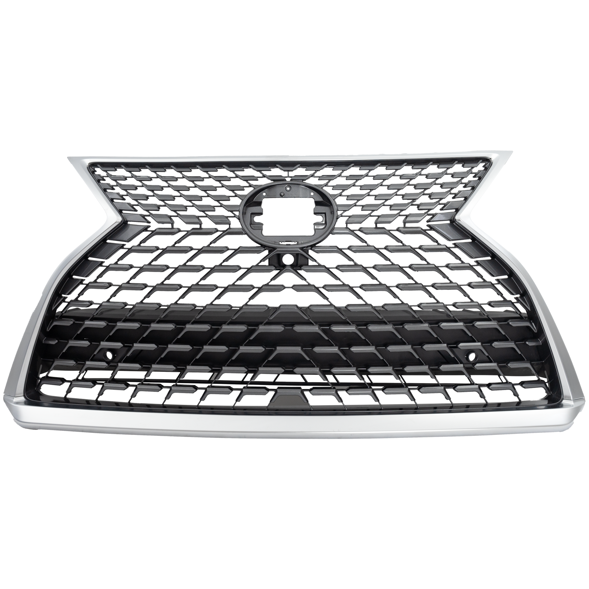 AM RX350 RX450H 20-22 GRILLE Chrome Shell Painted Dark Gray Insert RX350-350L Canada Built Vehicle w Parking Aid Sensor Holes and Camera Hole w o F Sport Pkg SKU RL07010051 Partslink LX1200213 OEM 531010E410