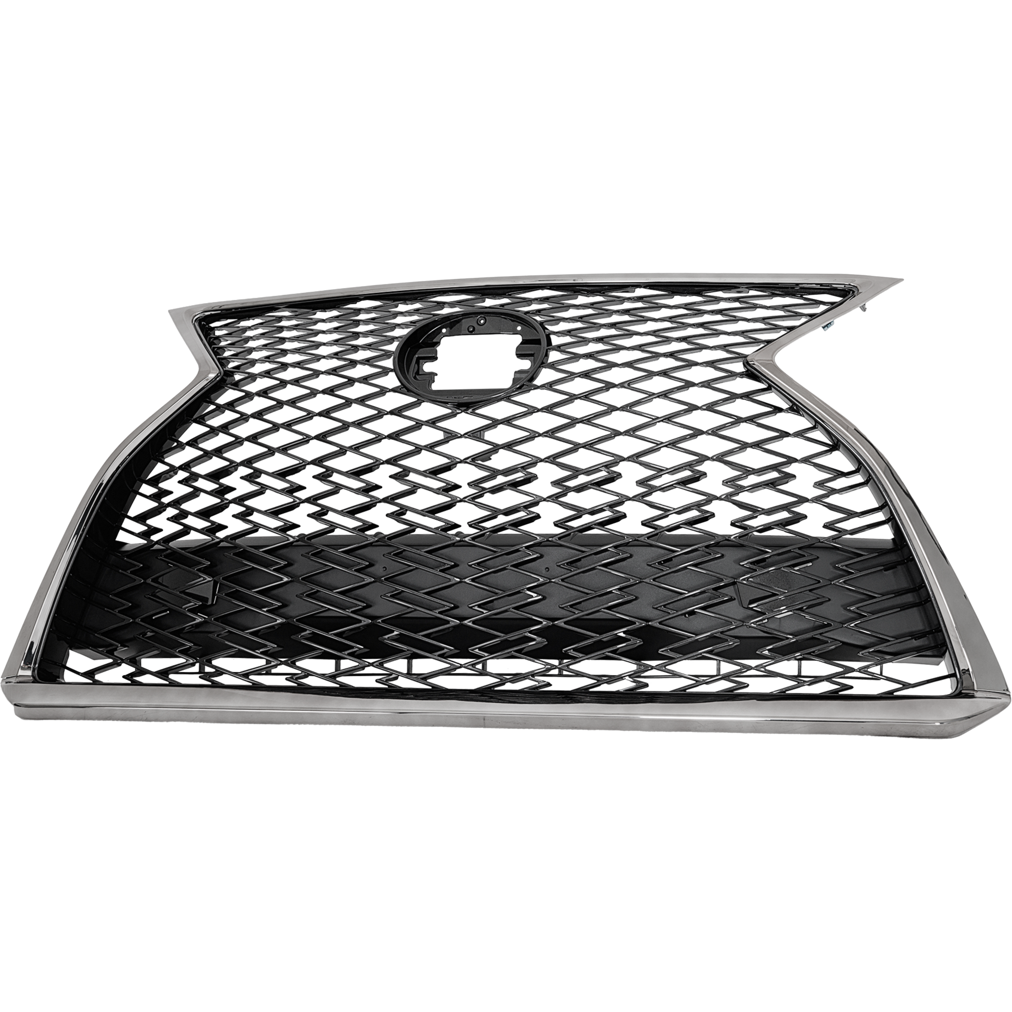 AM RX350 RX450H 20-22 GRILLE Chrome Shell Painted Dark Gray Insert w F Sport Pkg w o Parking Aid Sensor Holes SKU RL07010052 Partslink LX1200214 OEM 531010E420