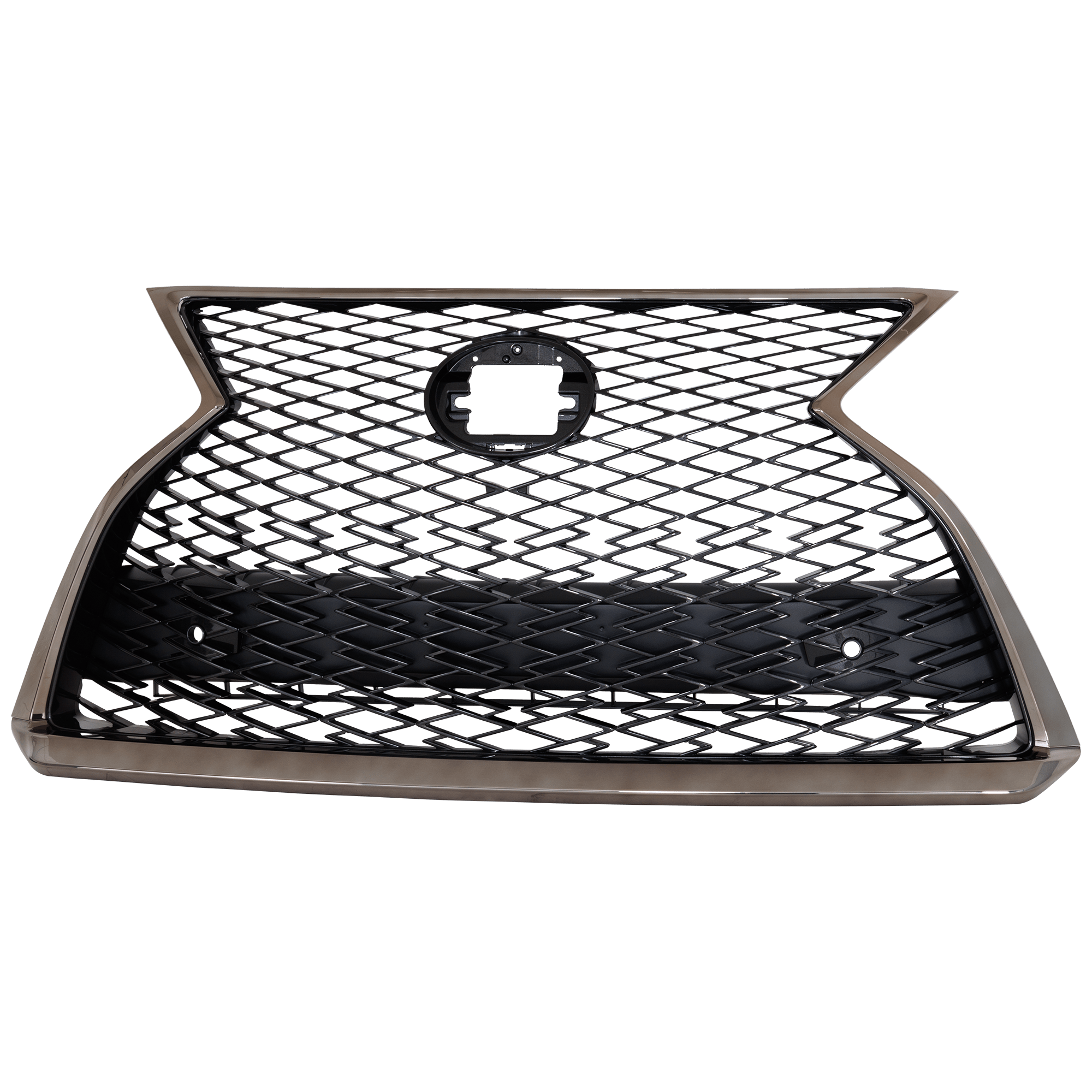 AM RX350 RX450H 20-22 GRILLE Chrome Shell Painted Dark Gray Insert w F Sport Pkg and Parking Aid Sensor Holes w o Camera Hole SKU RL07010053 Partslink LX1200215 OEM 531010E430