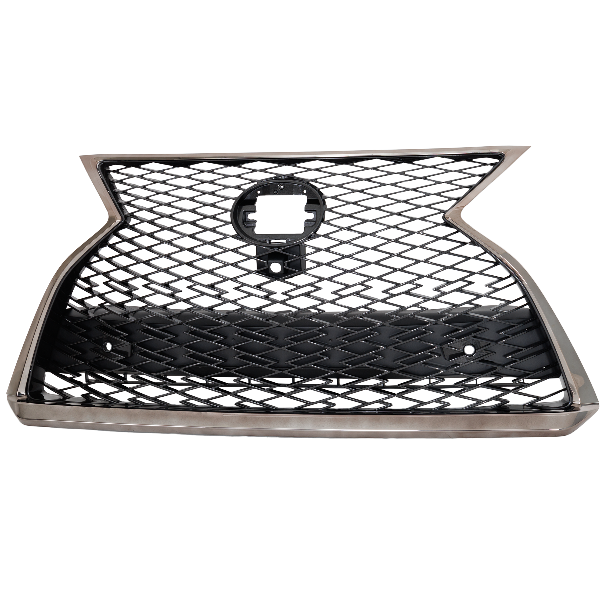 AM RX350 RX450H 20-22 GRILLE Chrome Shell Painted Dark Gray Insert w F Sport Pkg Parking Aid Sensor Holes and Camera Hole SKU RL07010054 Partslink LX1200216 OEM 531010E440