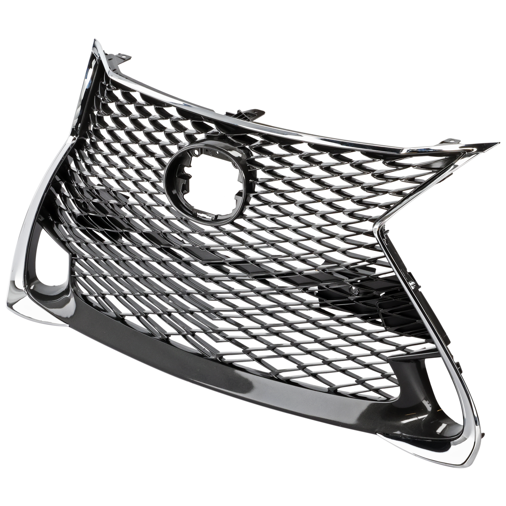 AM GS200T 16-17 GS300-18-19 GS350-16-20 GS450H 16-18 GRILLE Painted Black Shell and Insert w Chrome Molding w F Sport Package w Parking Aid Sensor Holes SKU RL07010062 Partslink LX1200192 OEM 5310130890