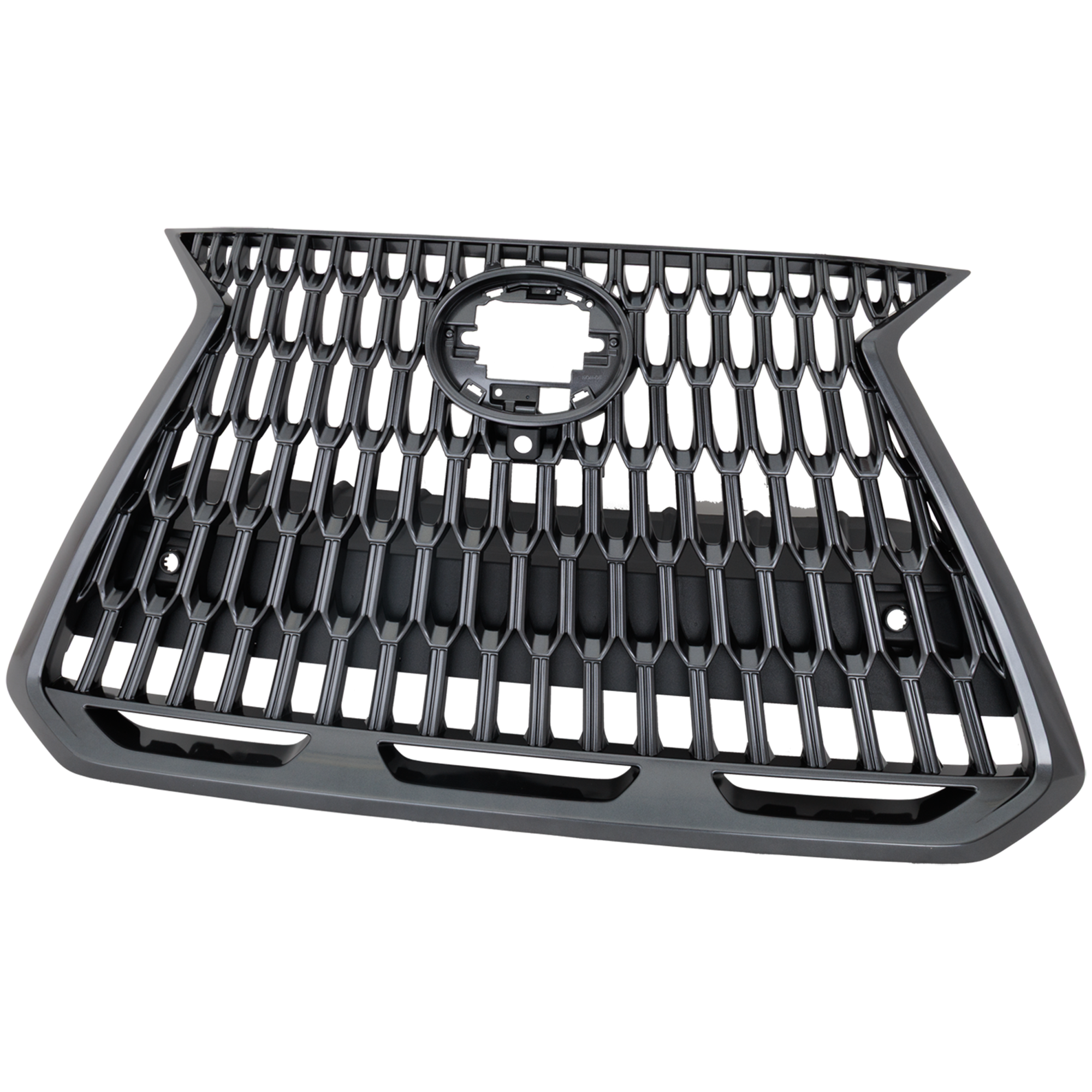 AM NX250 NX350-22-24 GRILLE Painted Gray w o F Sport Package w Camera Hole w Park Distance Control Sensor Holes North America Built Vehicle CAPA SKU RL07010079Q Partslink LX1200221C OEM 53101F6020