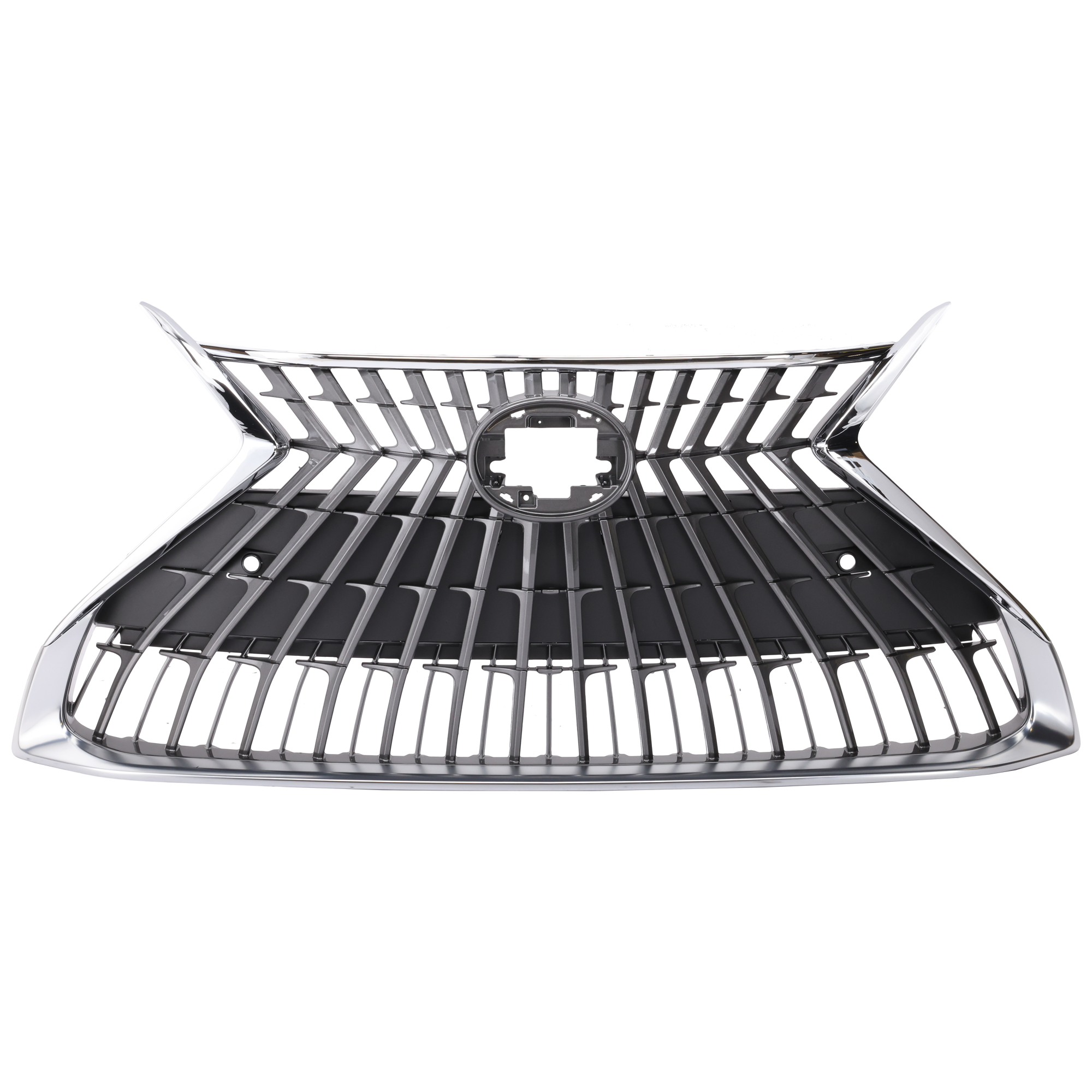 AM ES250 ES350-22-24 GRILLE Chrome w Park Distance Control Sensor Holes w o Camera Hole and F Sport Package SKU RL07010080 Partslink LX1200230 OEM 5310106G00