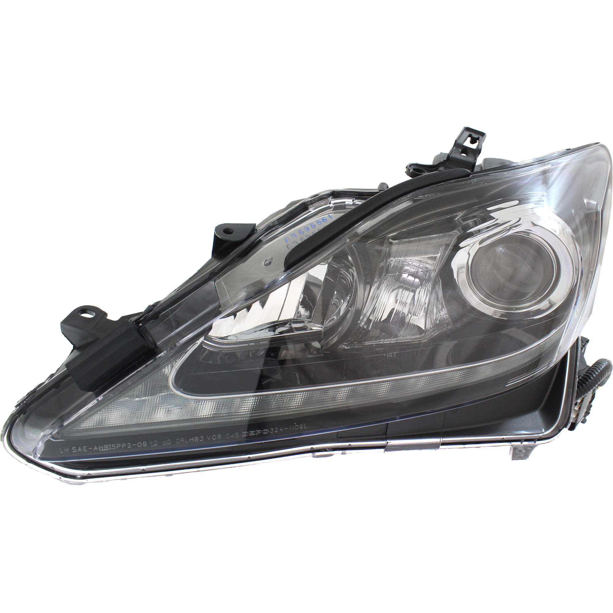 AM IS250 IS350-12-13 HEAD LAMP LH Lens and Housing HID Xenon w o HID Kit Exc. C Model SKU RL10010004 Partslink LX2518134 OEM 8118553543