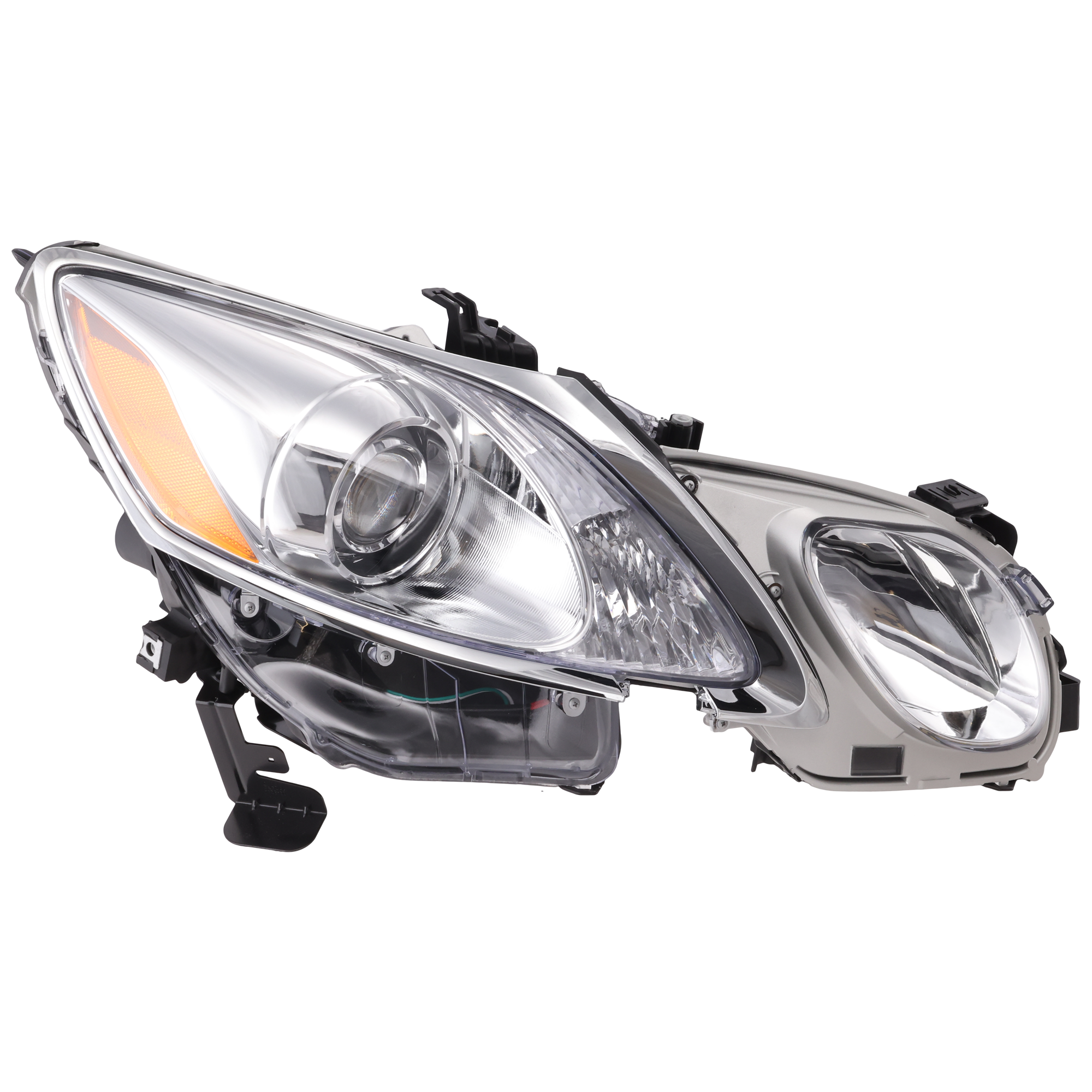 AM GS350 GS430 GS460-07-11 HEAD LAMP RH Lens and Housing w o Adaptive Headlight w HLW Holes CAPA SKU RL10010011Q Partslink LX2519156C OEM 8114030B71
