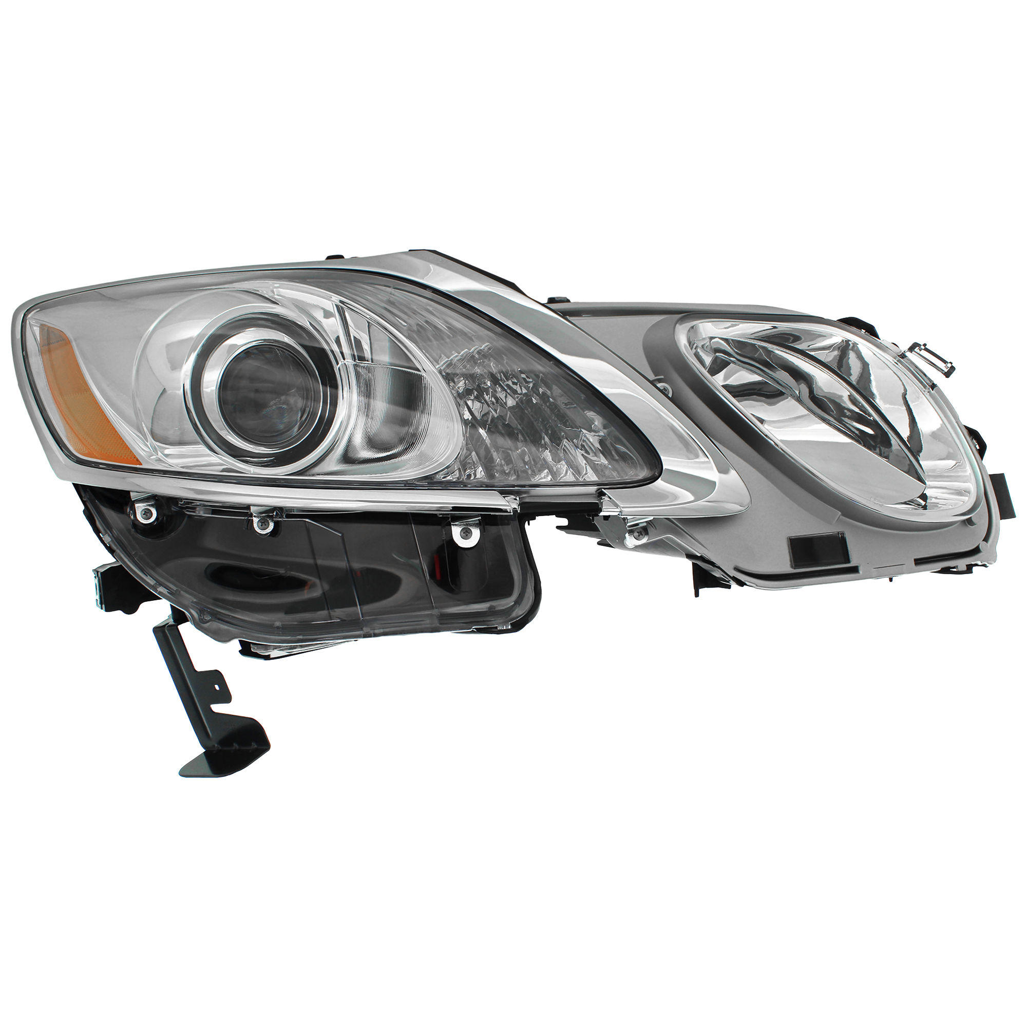 AM GS350 GS430 GS460-07-11 HEAD LAMP RH Lens and Housing w o Adaptive Headlight w HLW Holes SKU RL10010011 Partslink LX2519156 OEM 8114030B71