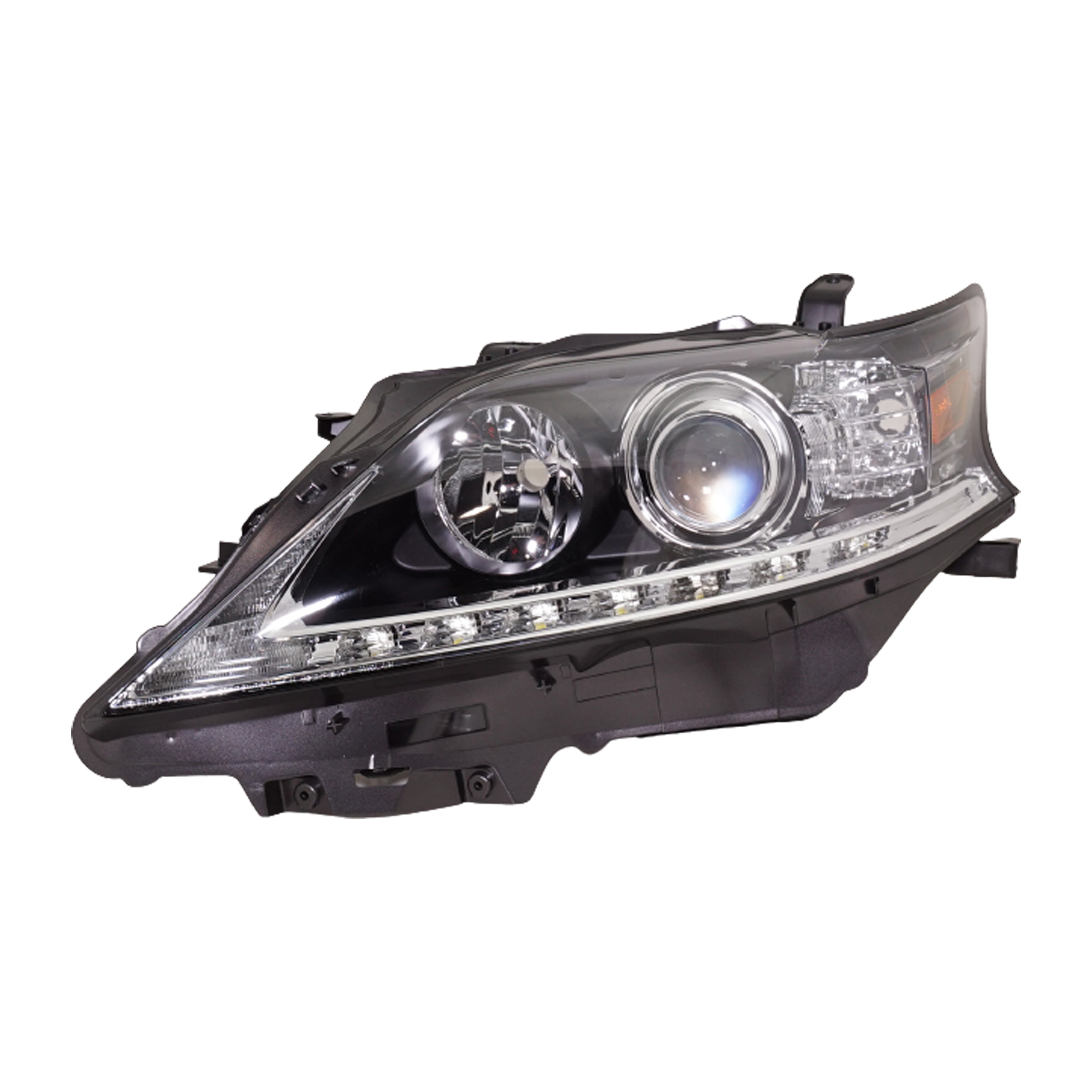 AM RX350-13-15 RX450H 15-15 HEAD LAMP LH Lens and Housing HID Xenon Canada Built CAPA SKU RL10010026Q Partslink LX2518144C OEM 811700E160